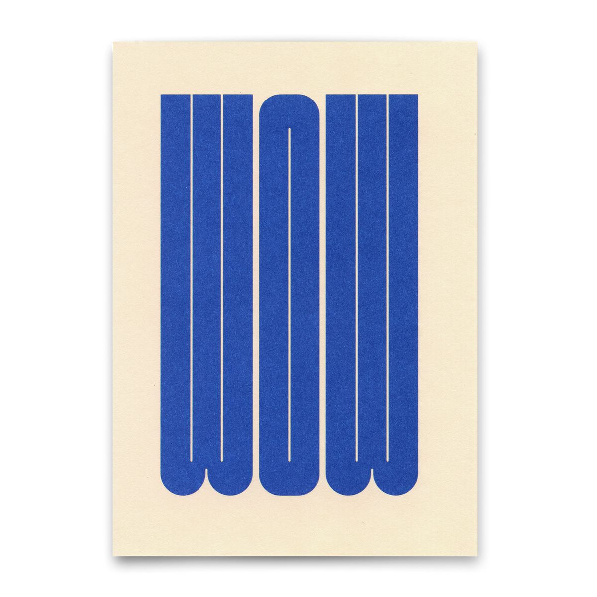 Postkarte "Wow Blue" | Coole Karte für jeden Anlass