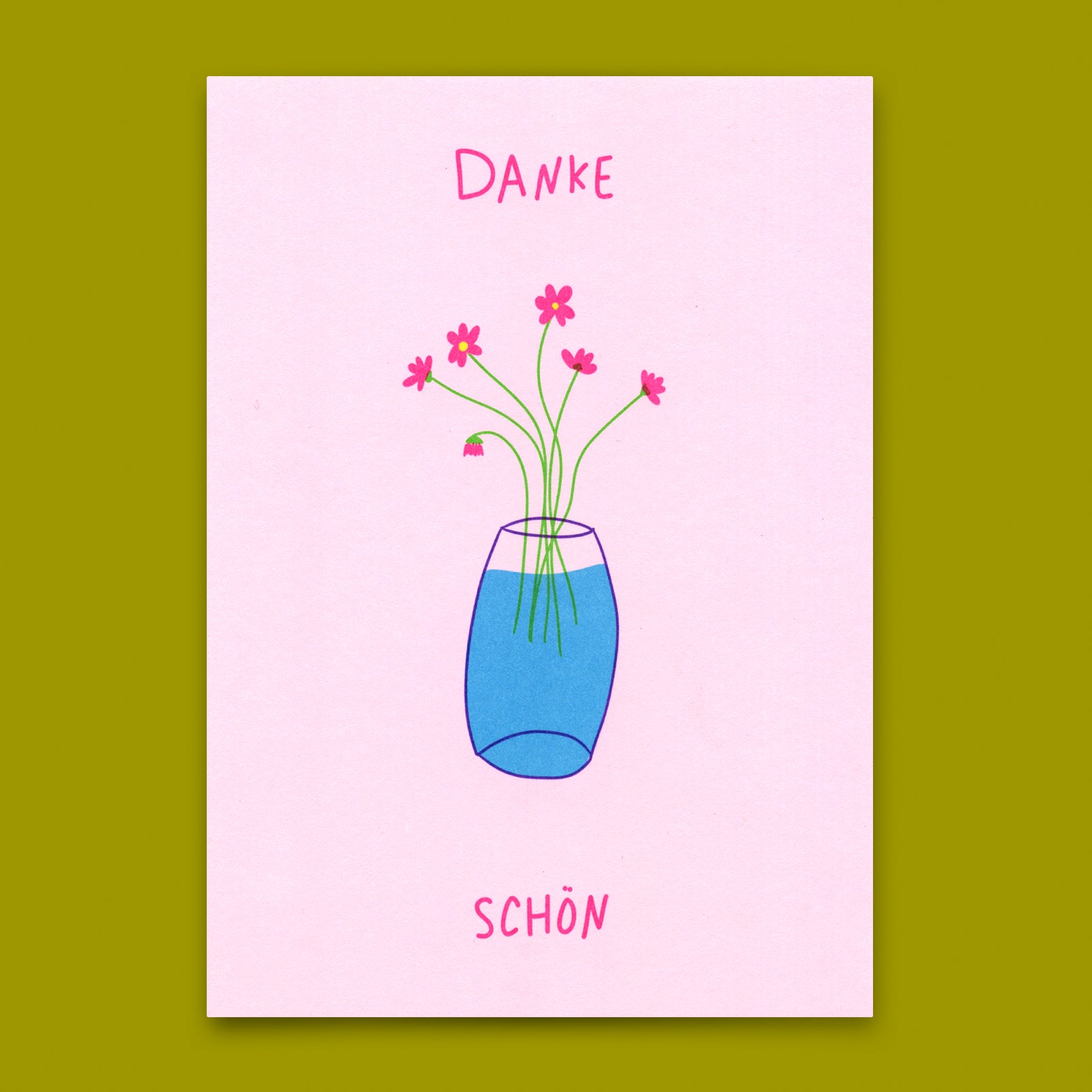 Postkarte "Danke Schön" | Schöne Karte zum Dankesagen