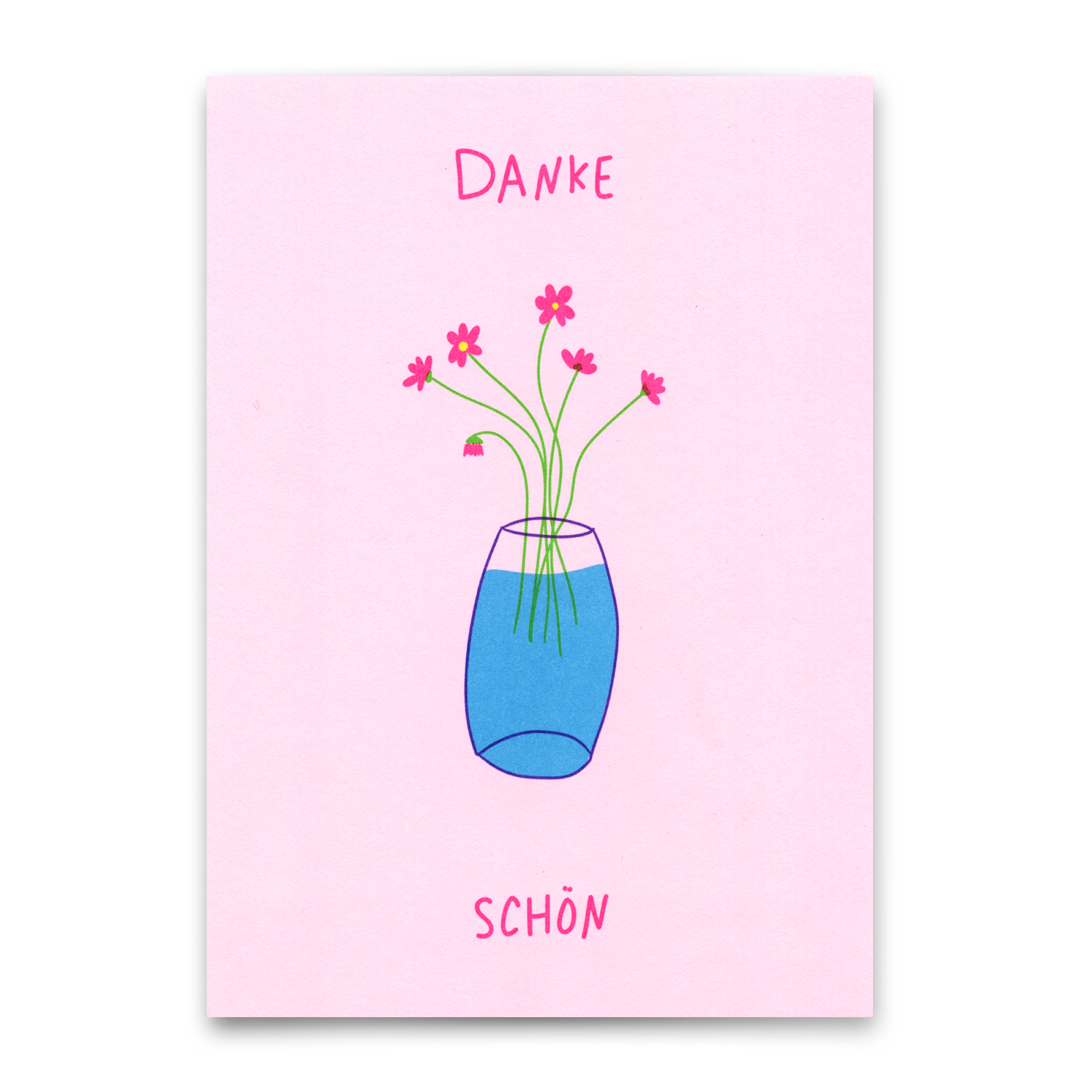 Postkarte "Danke Schön" | Schöne Karte zum Dankesagen