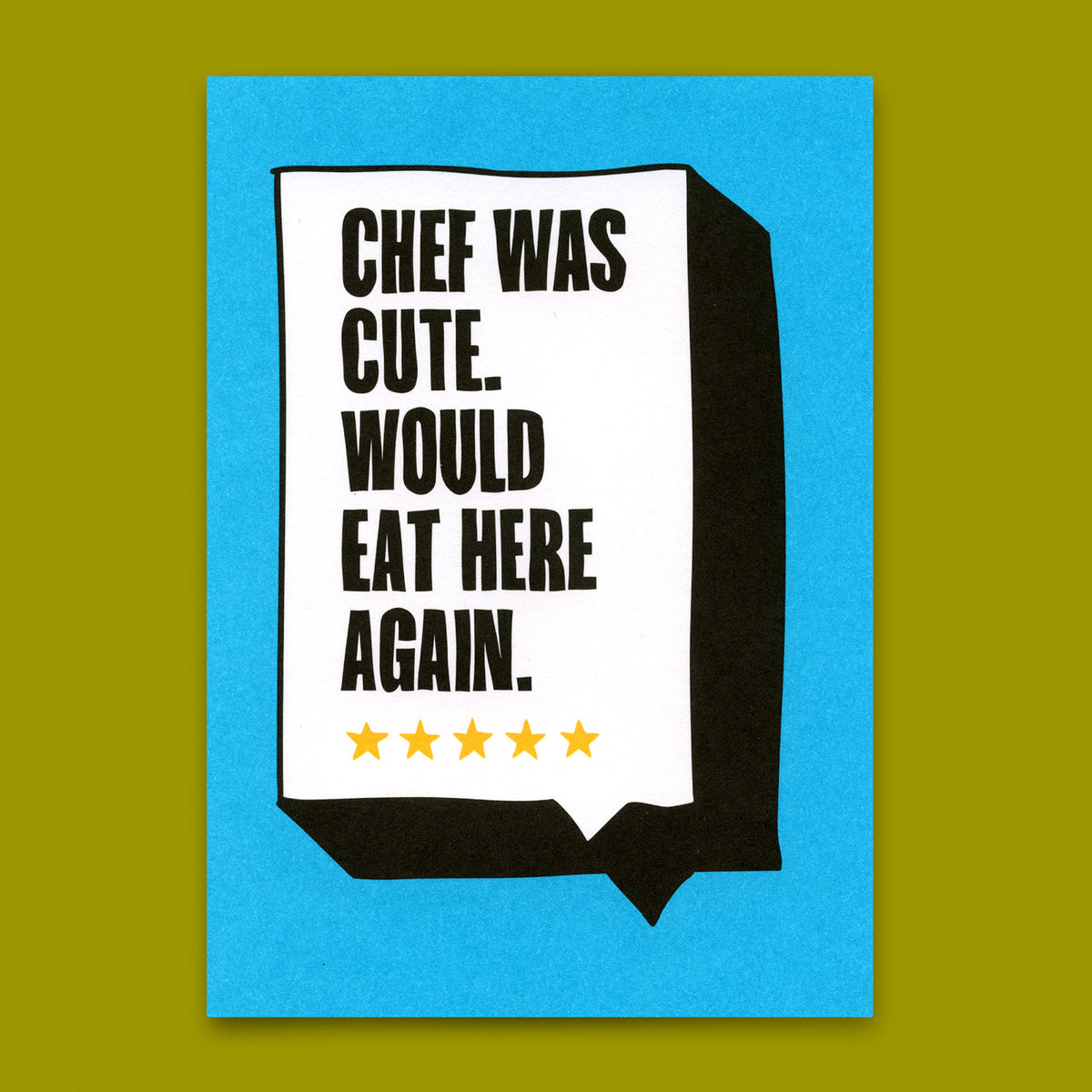 Postkarte "Chef was cute" | Lustige Karte mit Spruch