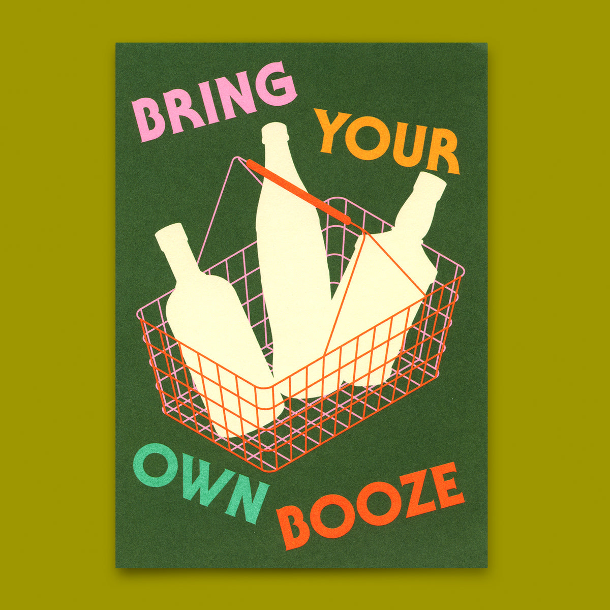Postkarte "Bring your own Booze" | Lustige Karte für jeden Anlass