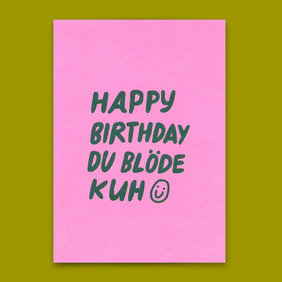 Postkarte "Happy Birthday du blöde Kuh" | Lustige Karte zum Geburtstag