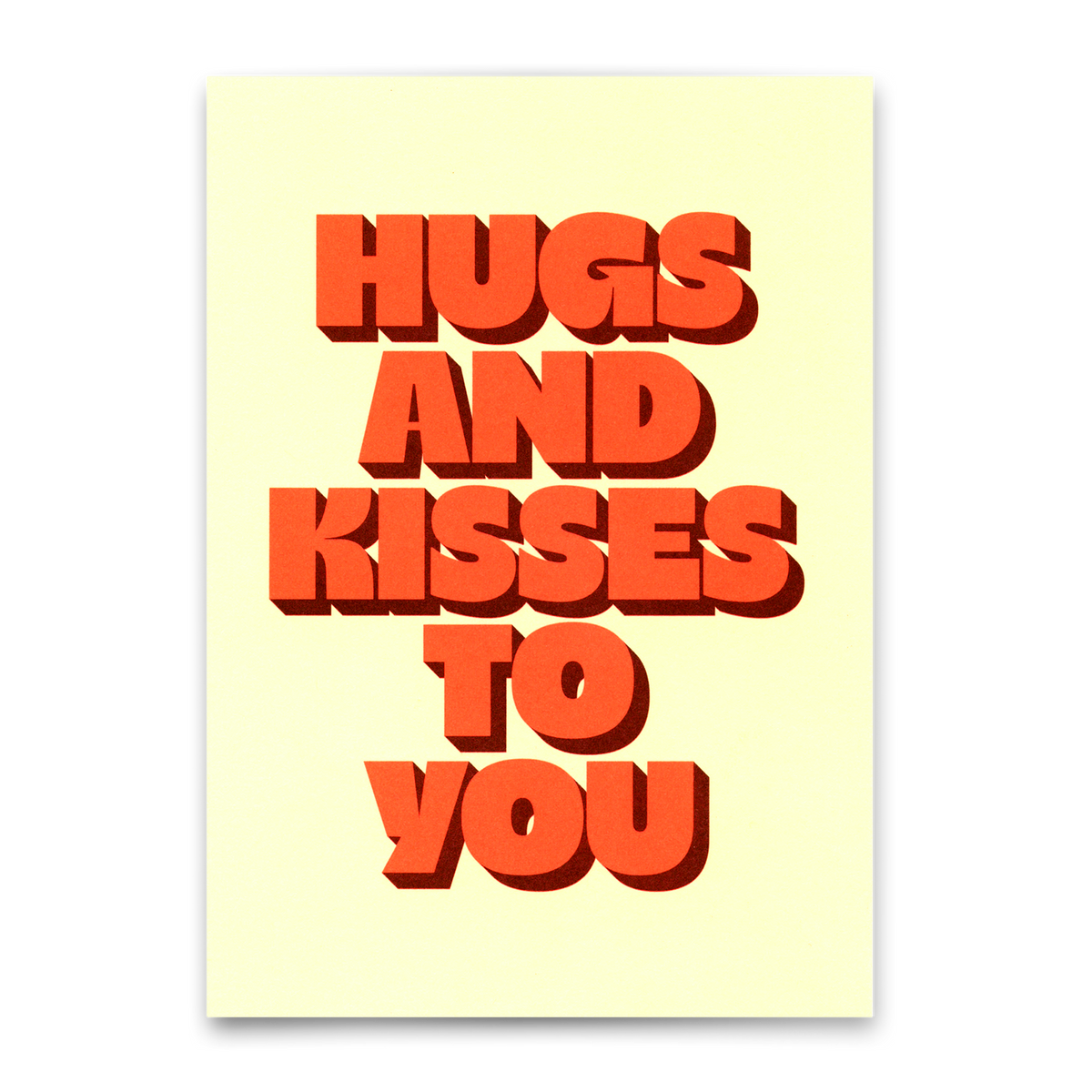 Postkarte "Hugs and Kisses to you" | Besondere Karte für Verliebte