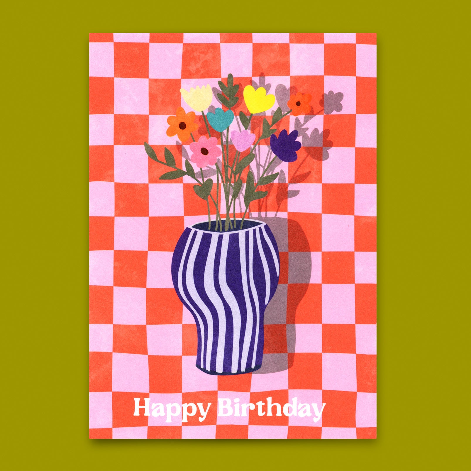 Postkarte "Happy Birthday  Vase" | Schöne Karte zum Geburtstag