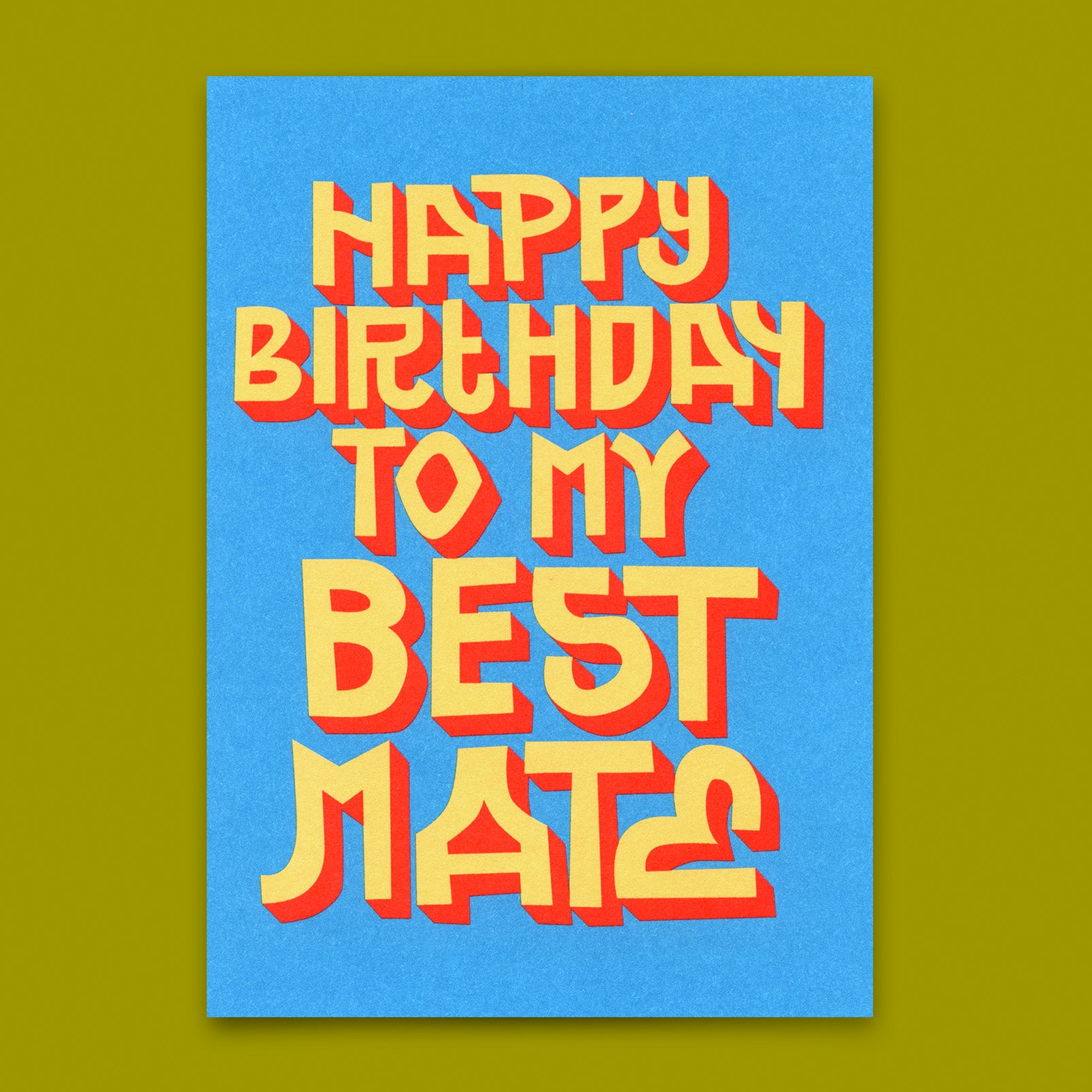 Postkarte "Happy Birthday Best Mate" | Coole Karte zum Geburtstag