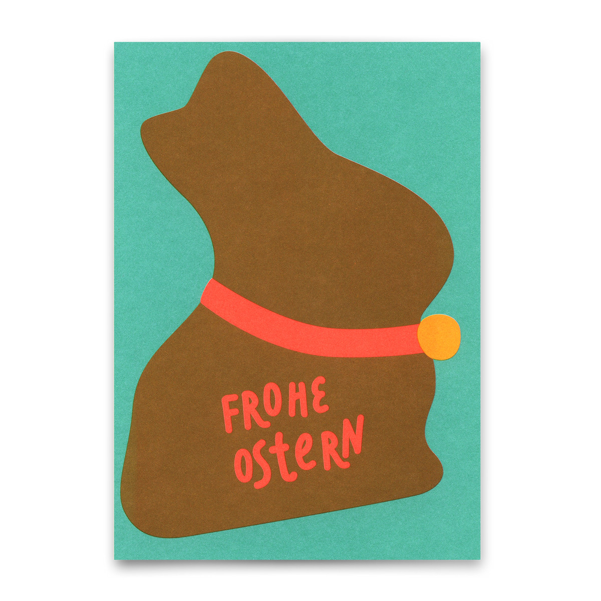 Postkarte "Frohe Osterne Schokohase" | Schöne Karte zu Ostern