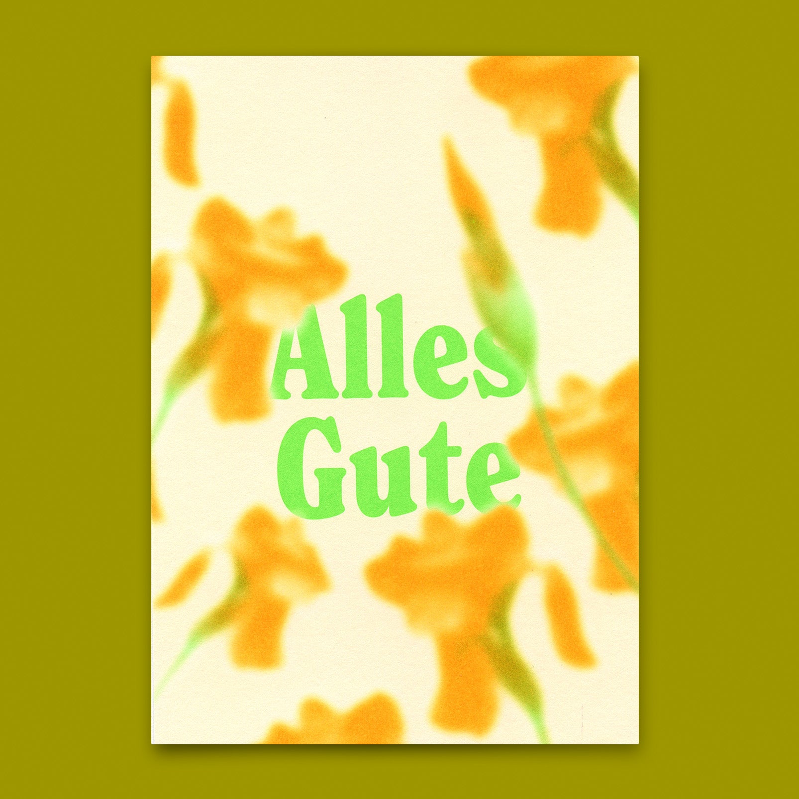 Postkarte "Alles Gute Blume Blurred" | Besondere Karte zum Geburtstag
