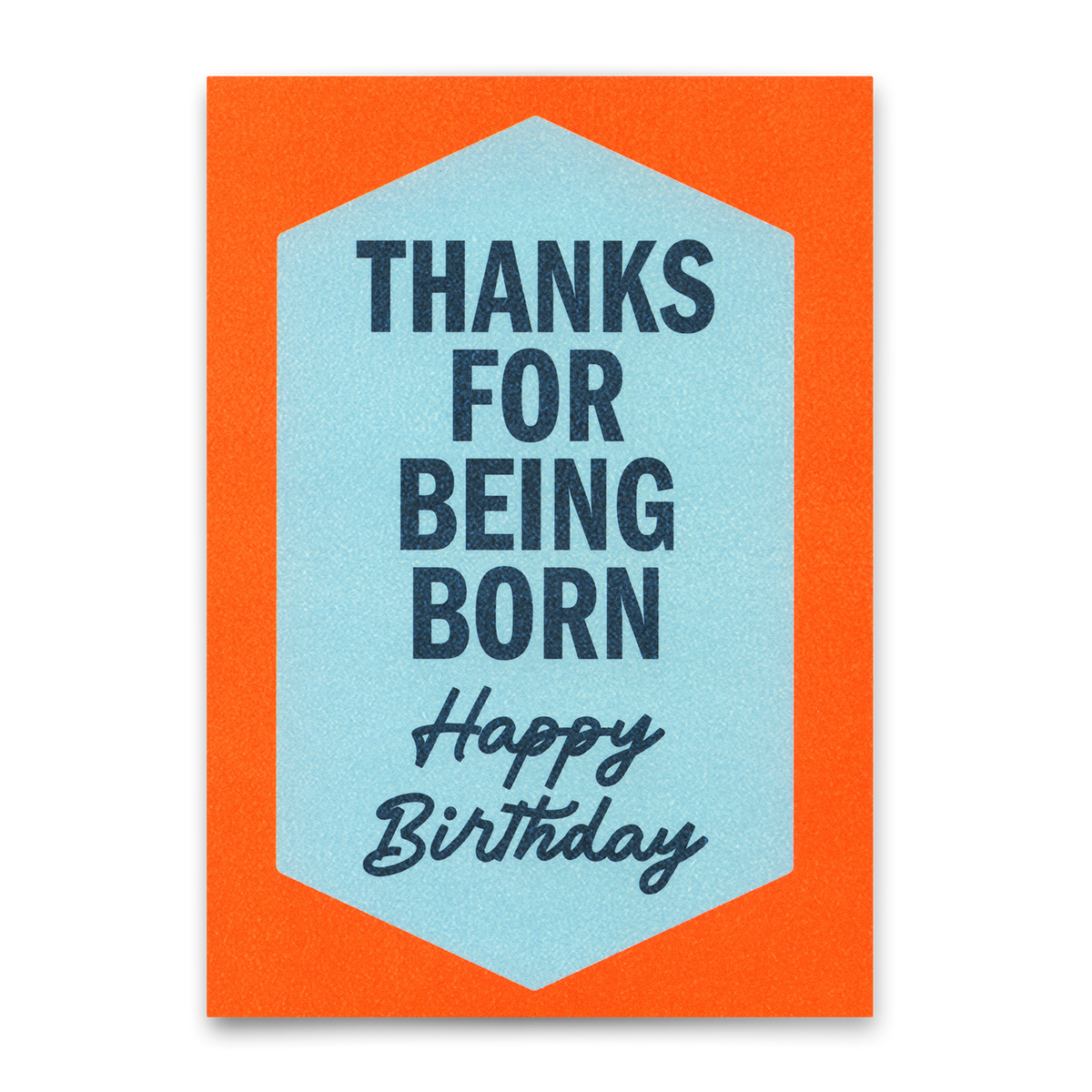 Postkarte "Thanks for being born Retro" | Lustige Karte zum Geburtstag