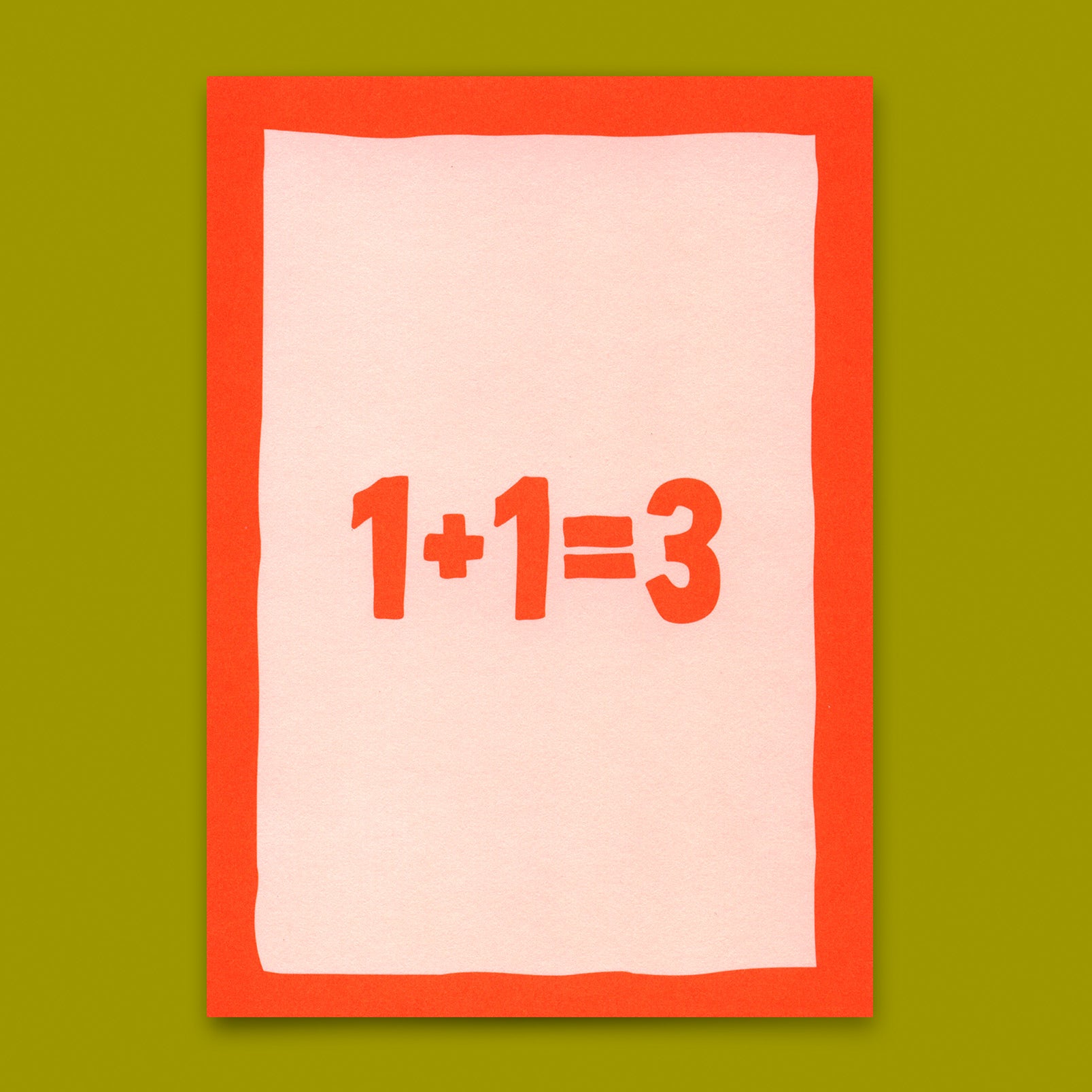 Postkarte "1+1=3“ | Schöne Karte zur Geburt