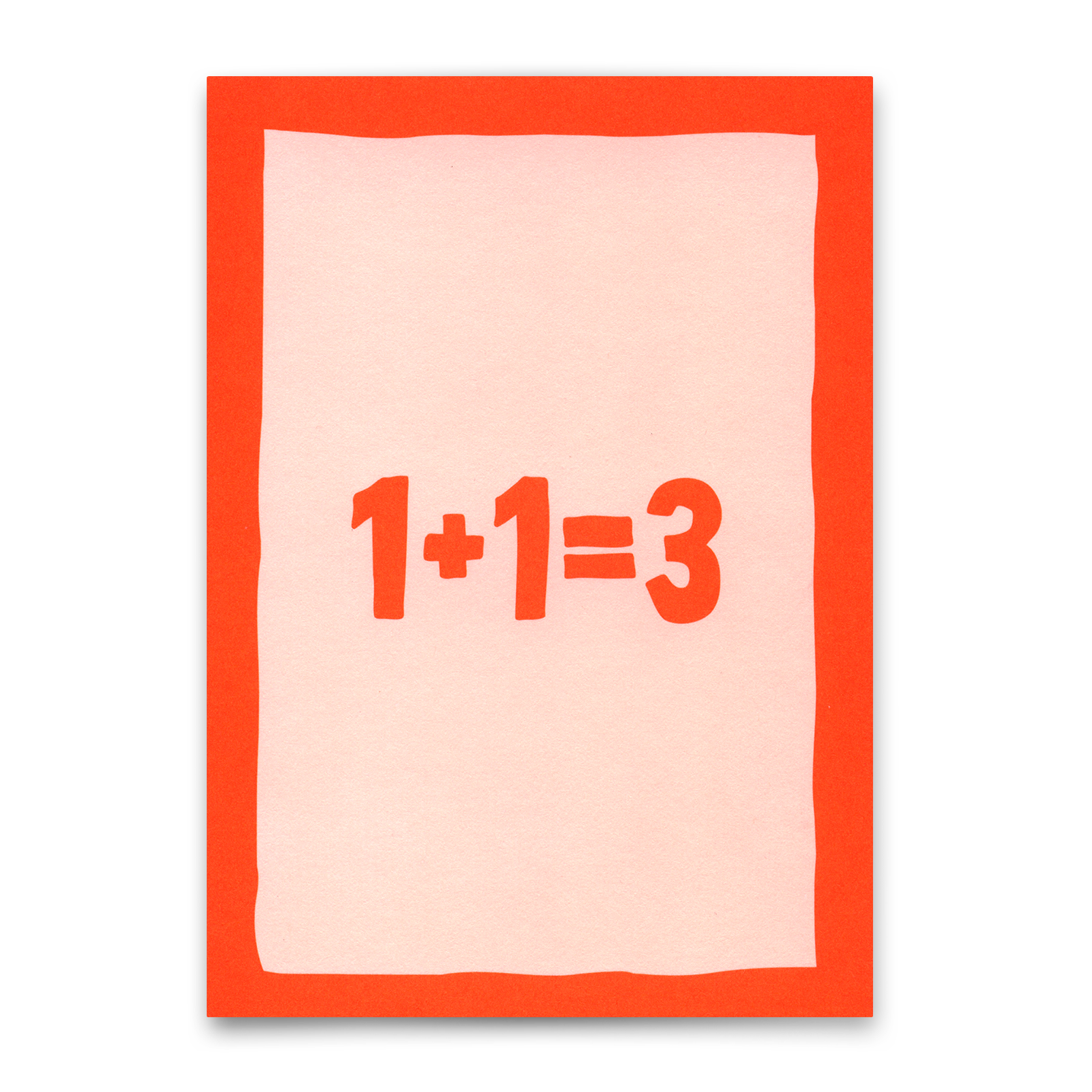 Postkarte "1+1=3“ | Schöne Karte zur Geburt