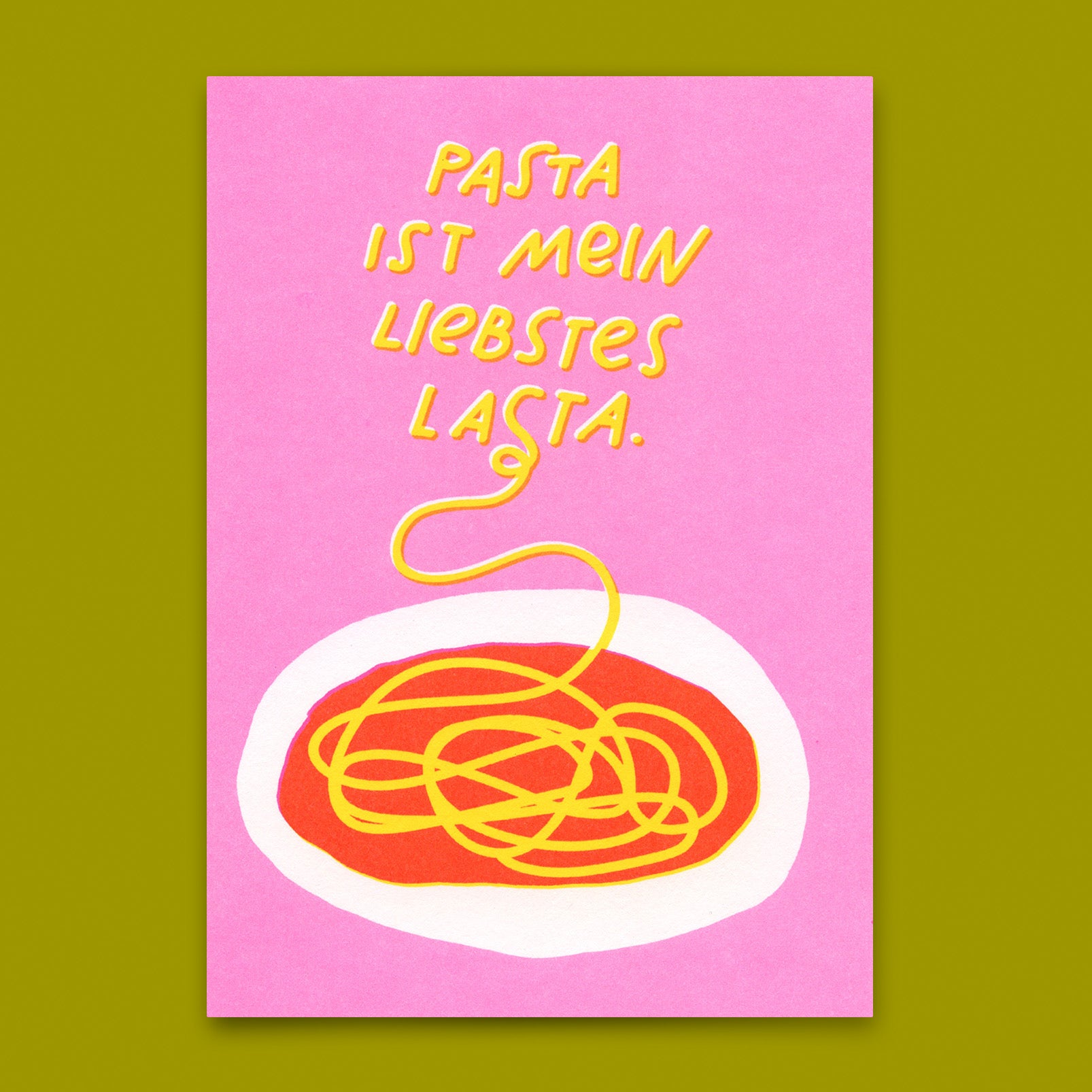 Postkarte "Lasta-Pasta" | Lustige Karte mit Spruch