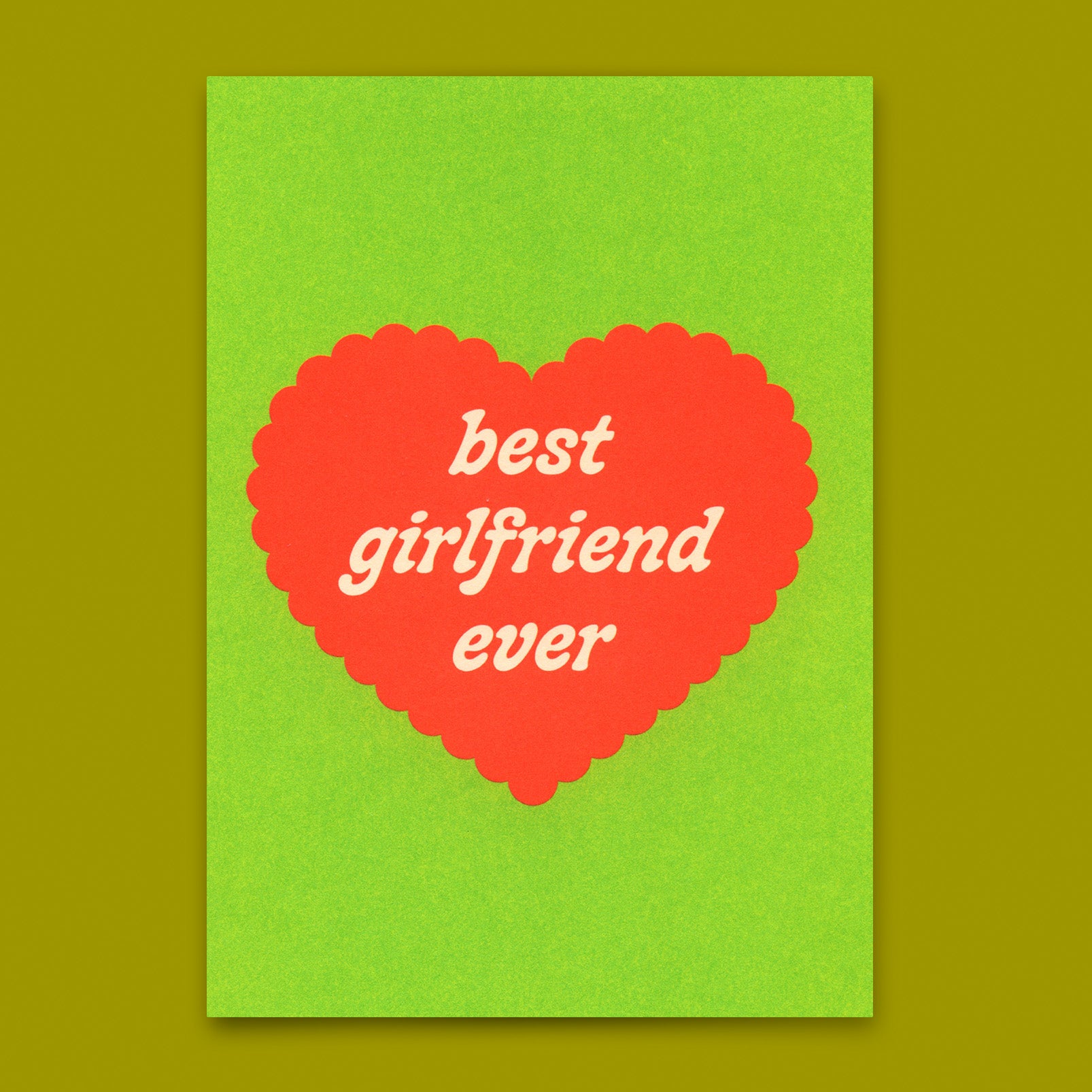 Postkarte "Best Girlfriend ever No. 2" | Coole Karte für Verliebte