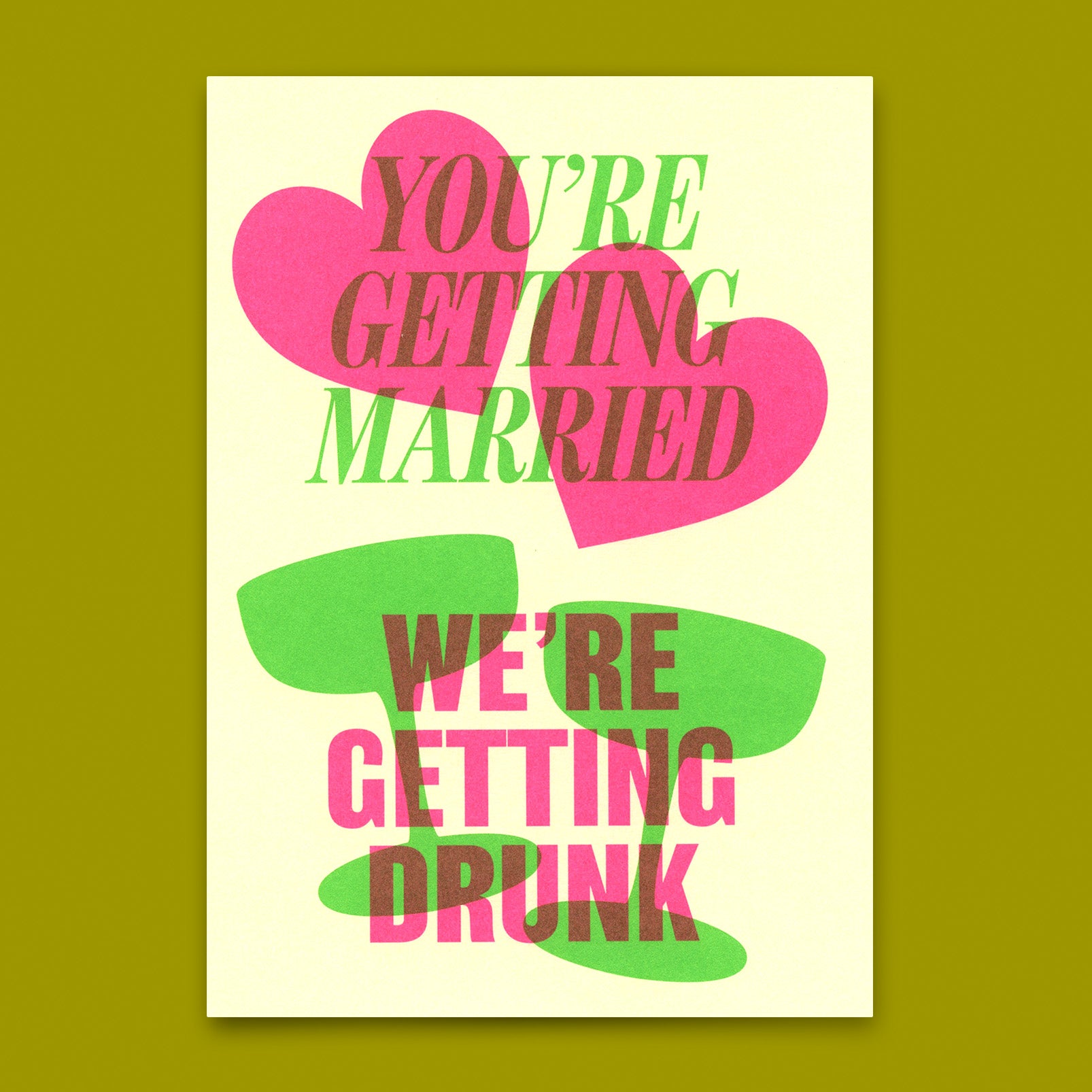 Postkarte "Married & Drunk" | Lustige Karte zur Hochzeit