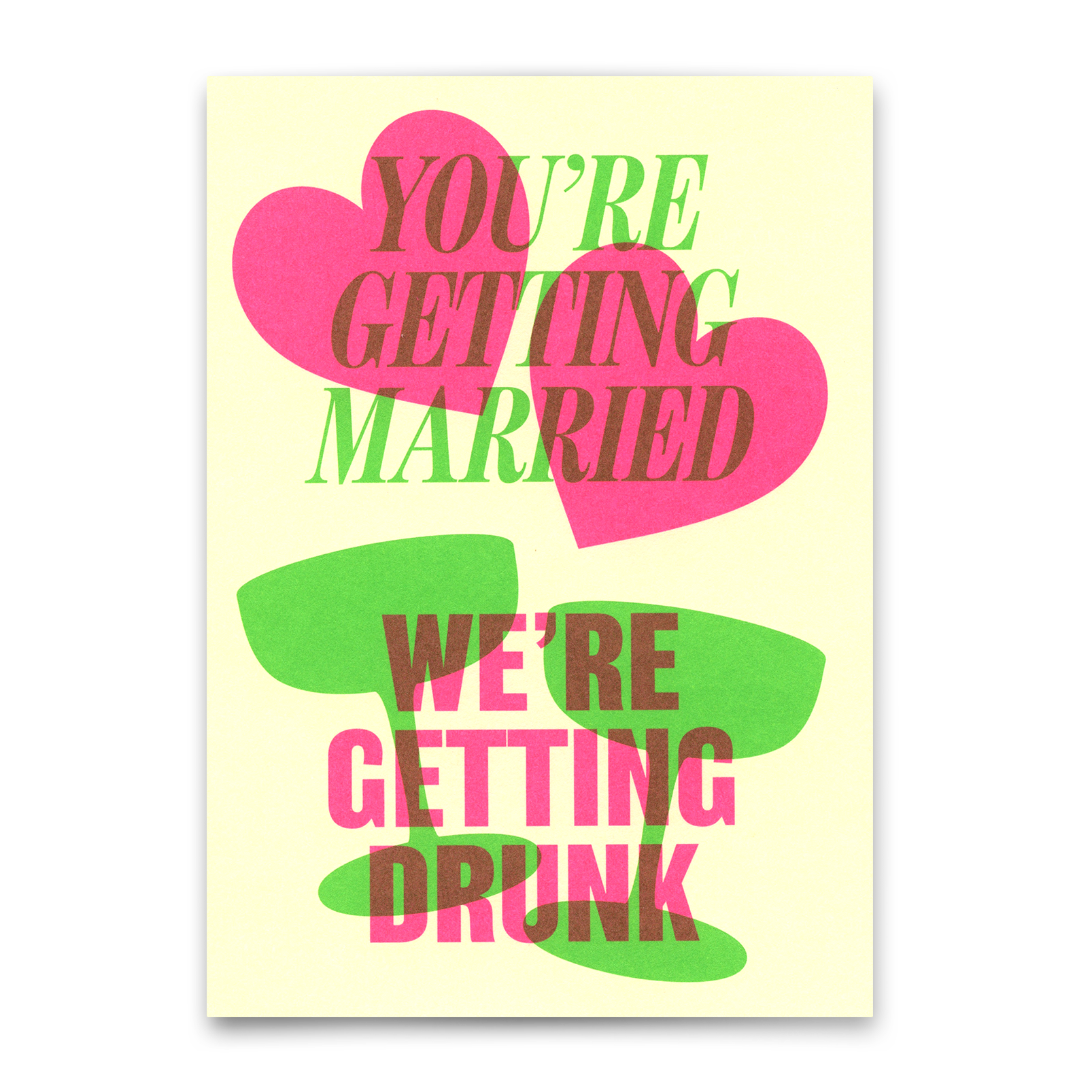Postkarte "Married & Drunk" | Lustige Karte zur Hochzeit