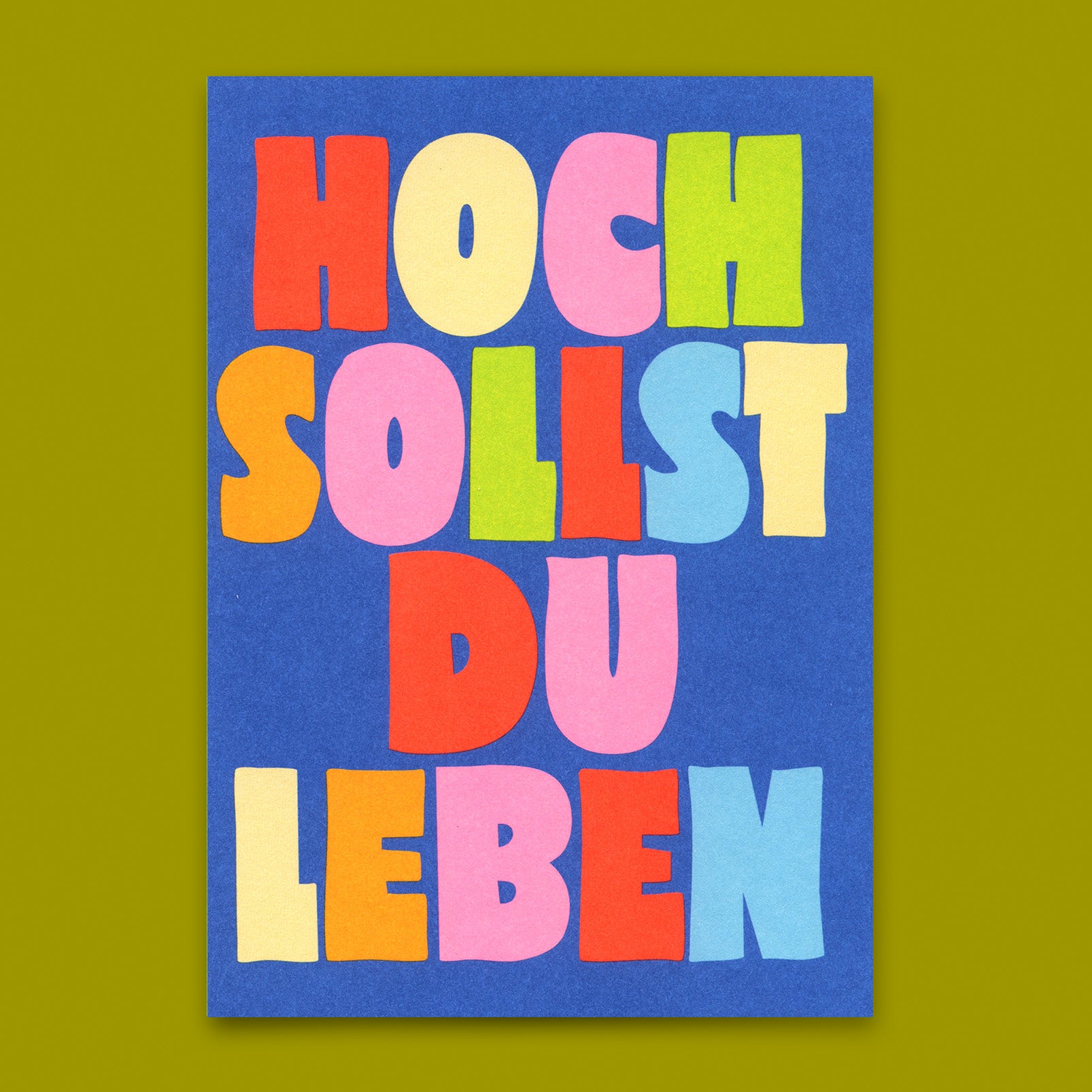 Postkarte "Hoch sollst du leben No. 2" | Besondere Karte zum Geburtstag