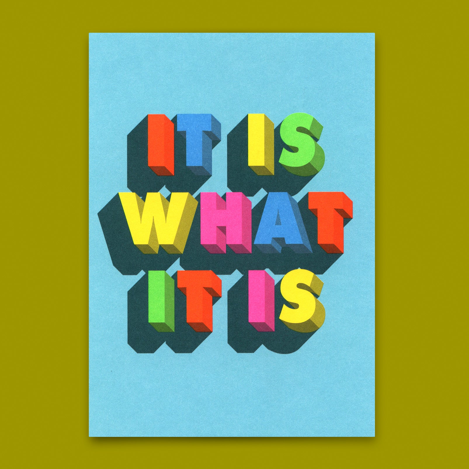 Postkarte "It is what it is" | Lustige Karte mit Spruch