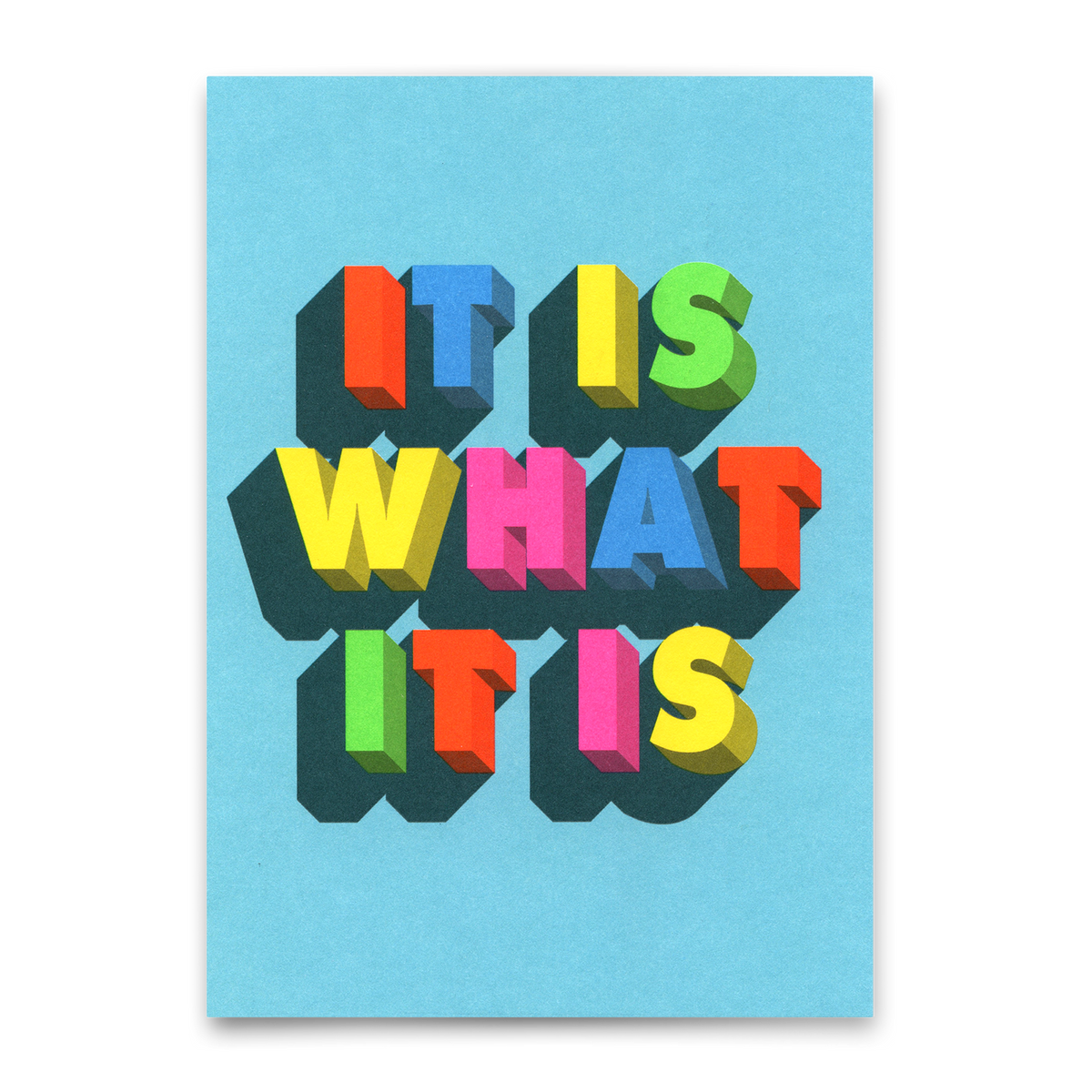 Postkarte "It is what it is" | Lustige Karte mit Spruch