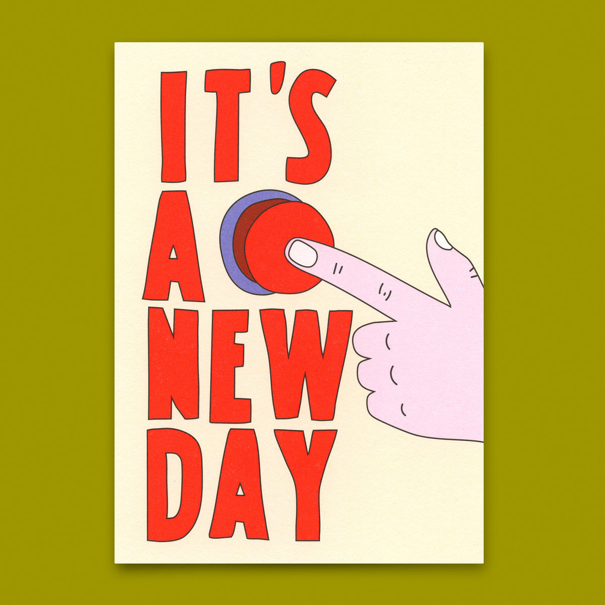 Postkarte "It`s a new day" | Coole Karte mit Spruch