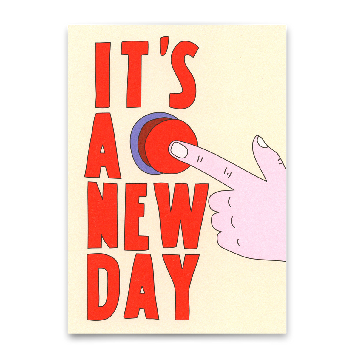 Postkarte "It`s a new day" | Coole Karte mit Spruch