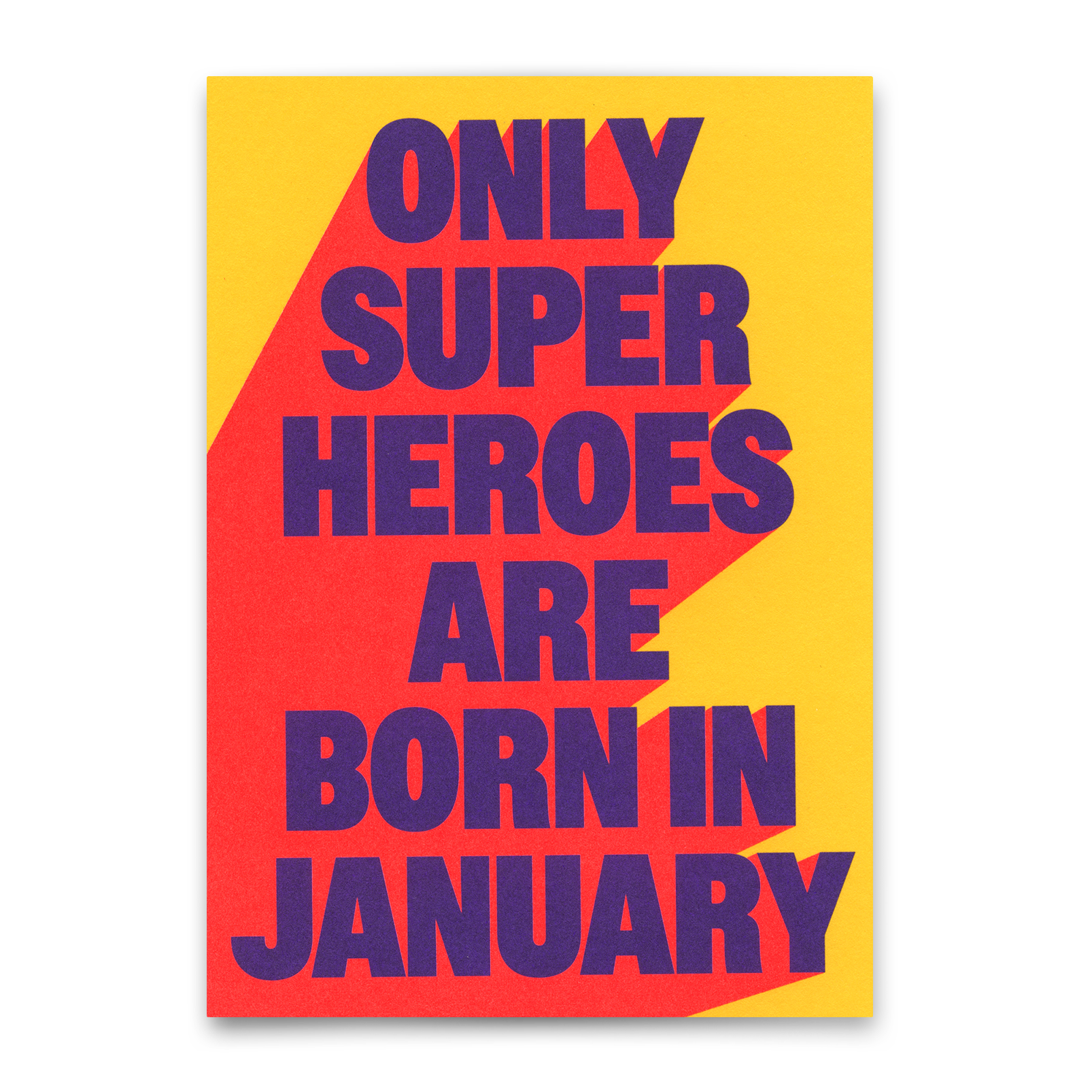 Postkarte "Superheroes January" | Coole Karte zum Geburtstag