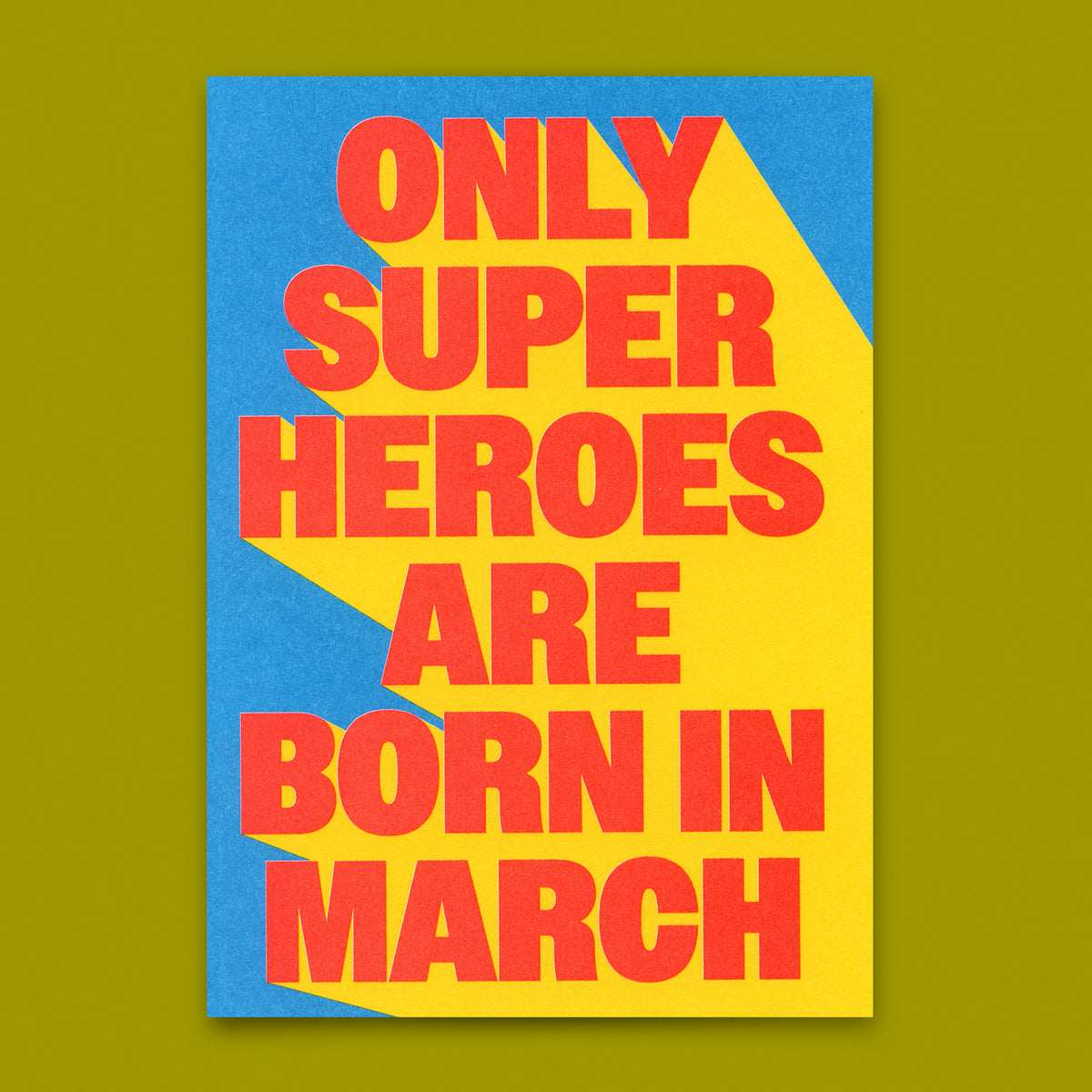 Postkarte "Superheroes March" | Coole Karte zum Geburtstag