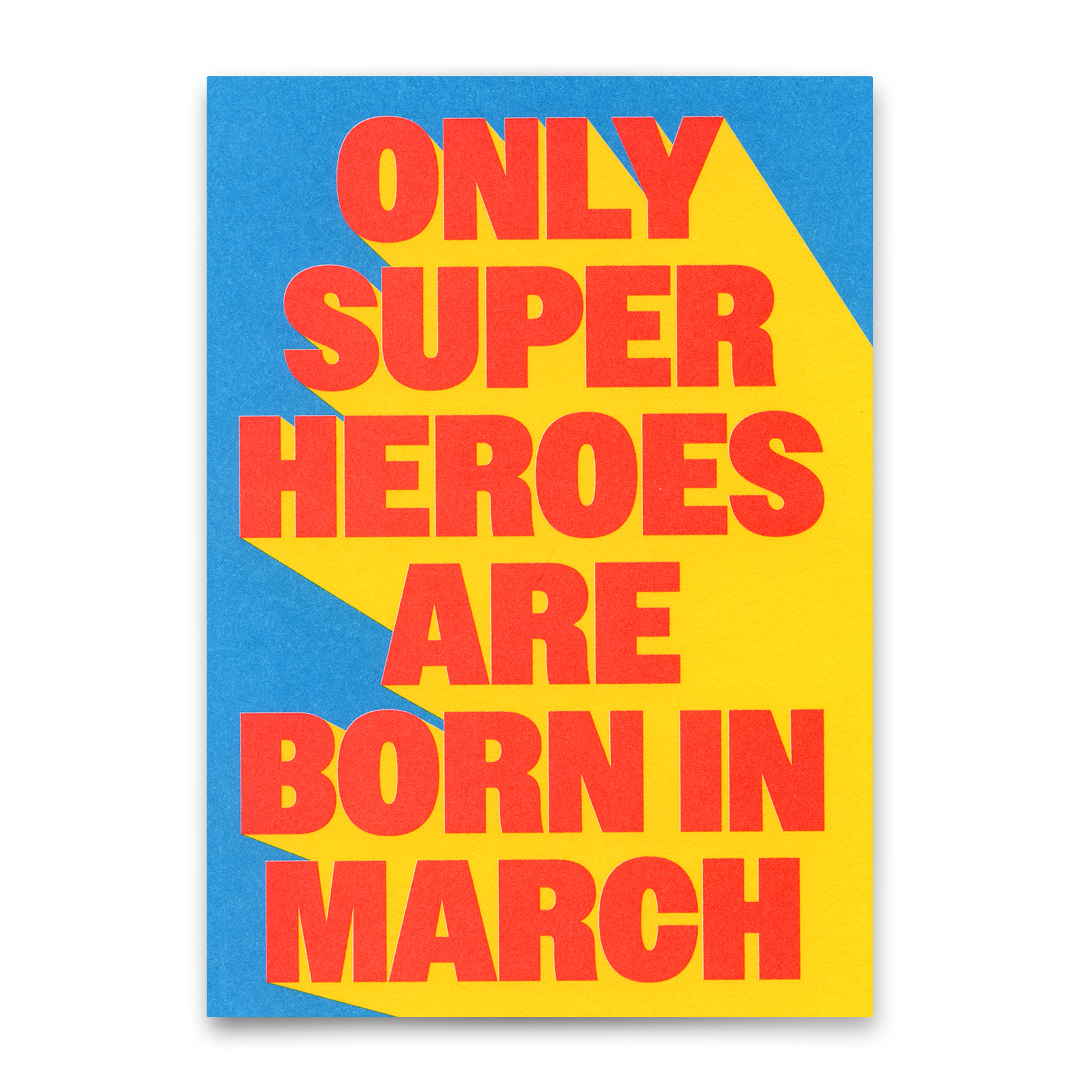 Postkarte "Superheroes March" | Coole Karte zum Geburtstag