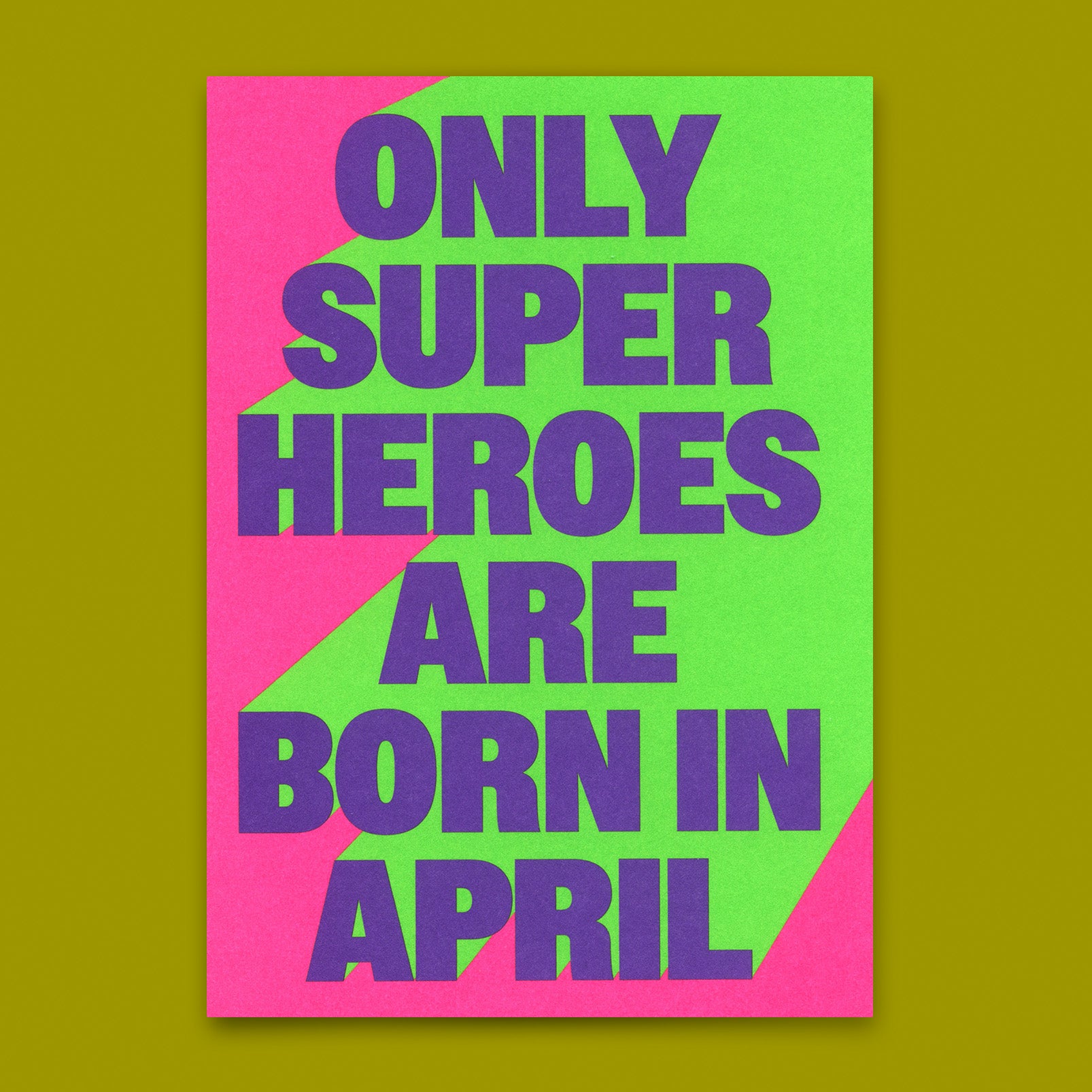 Postkarte "Superheroes April" | Coole Karte zum Geburtstag