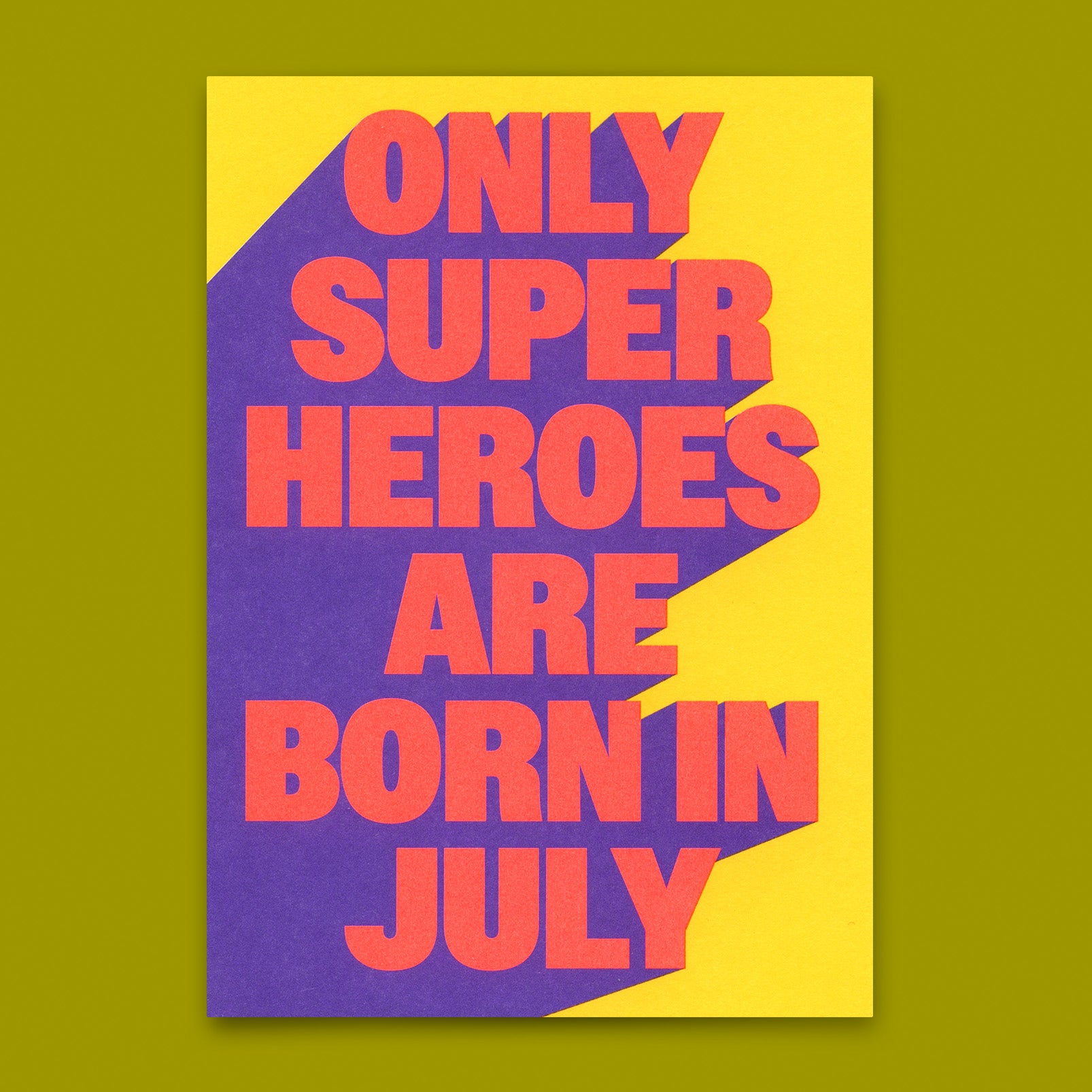 Postkarte "Superheroes July" | Coole Karte zum Geburtstag