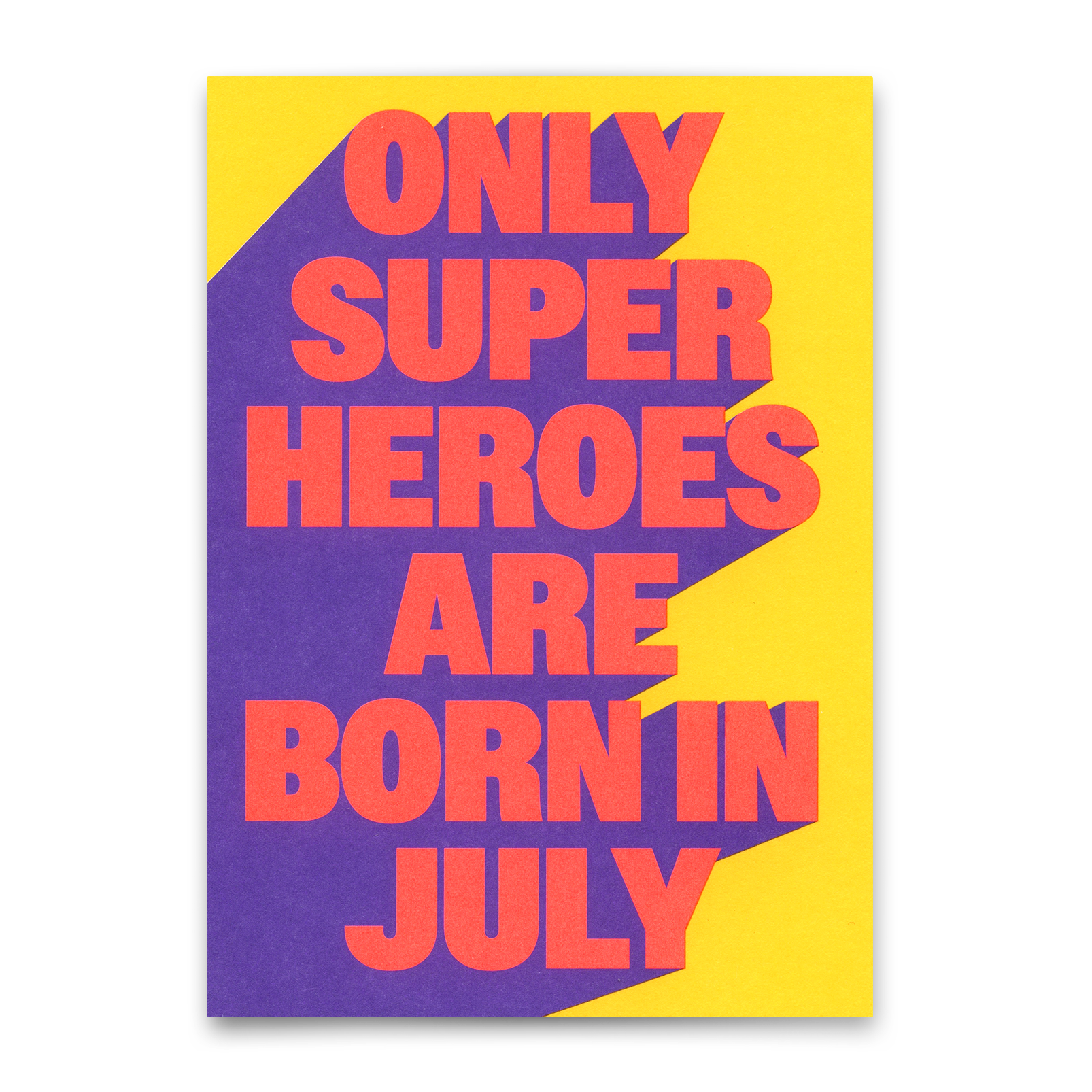 Postkarte "Superheroes July" | Coole Karte zum Geburtstag
