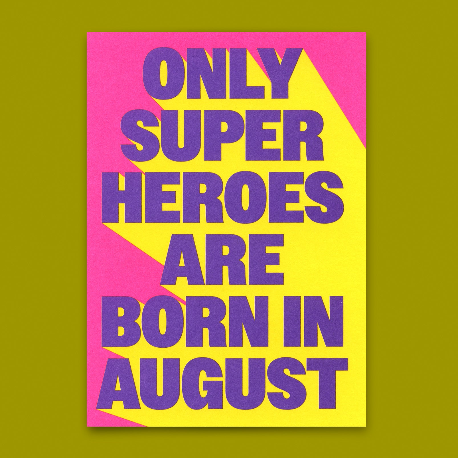 Postkarte "Superheroes August" | Coole Karte zum Geburtstag