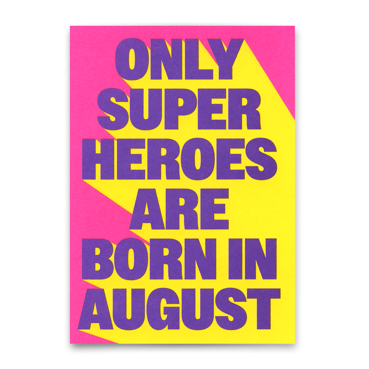 Postkarte "Superheroes August" | Coole Karte zum Geburtstag