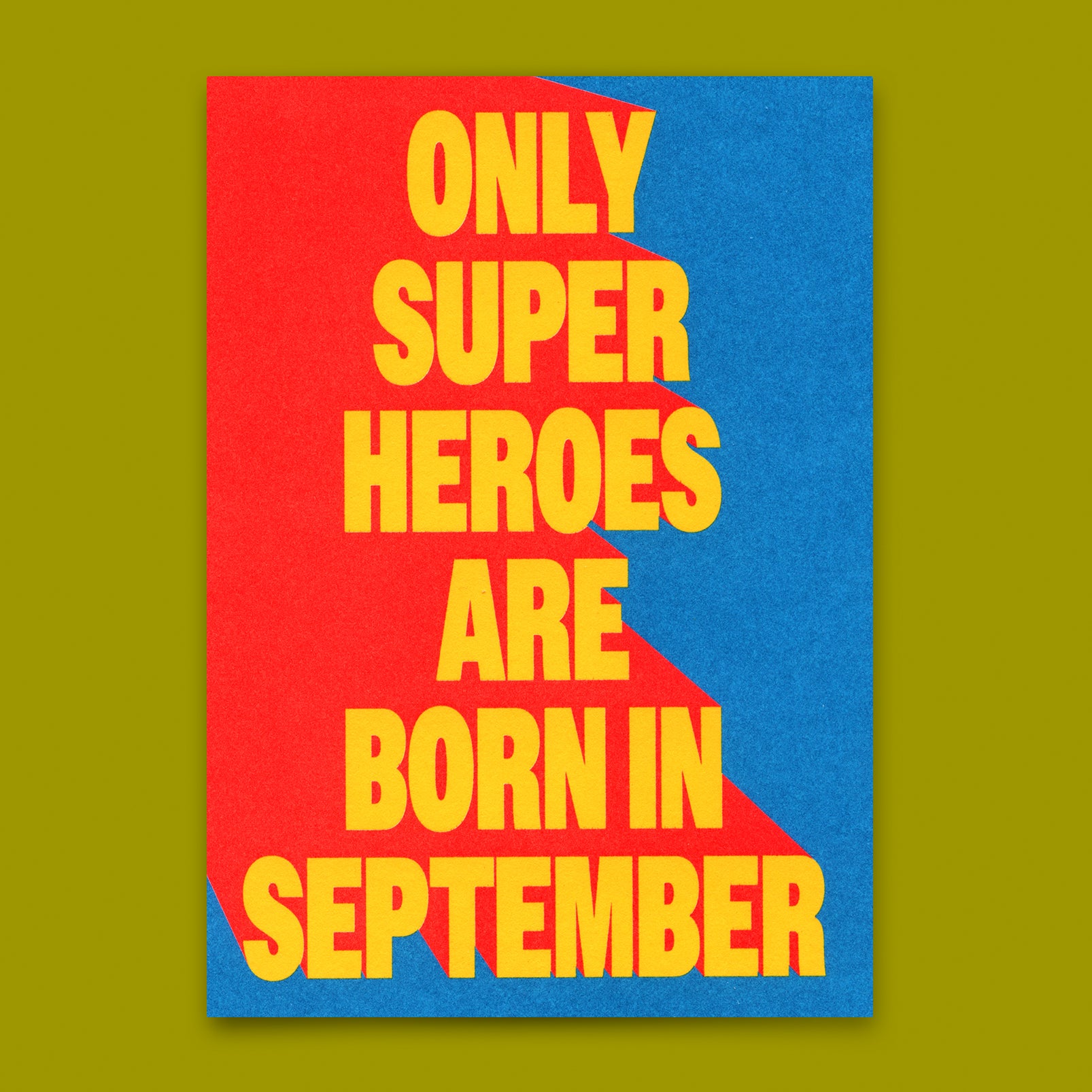 Postkarte "Superheroes September" | Coole Karte zum Geburtstag