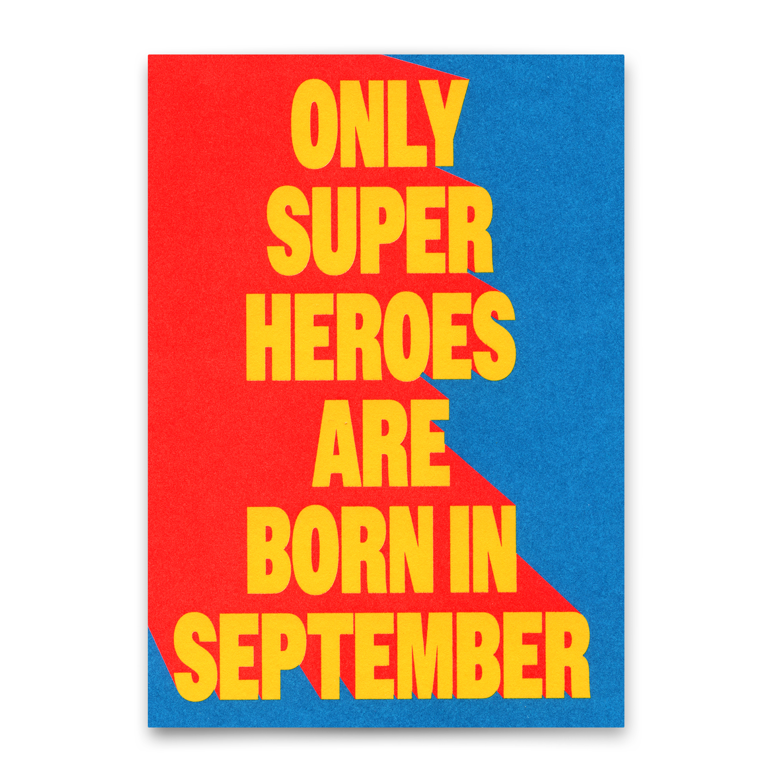 Postkarte "Superheroes September" | Coole Karte zum Geburtstag