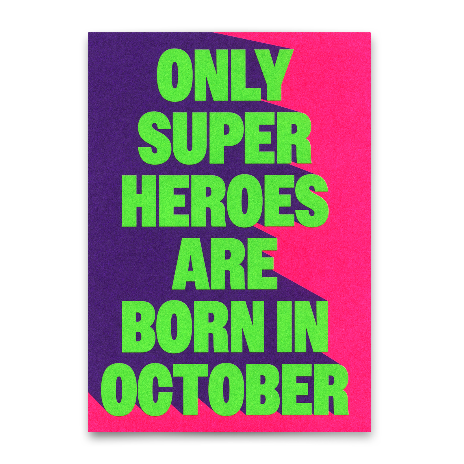 Postkarte "Superheroes October" | Coole Karte zum Geburtstag