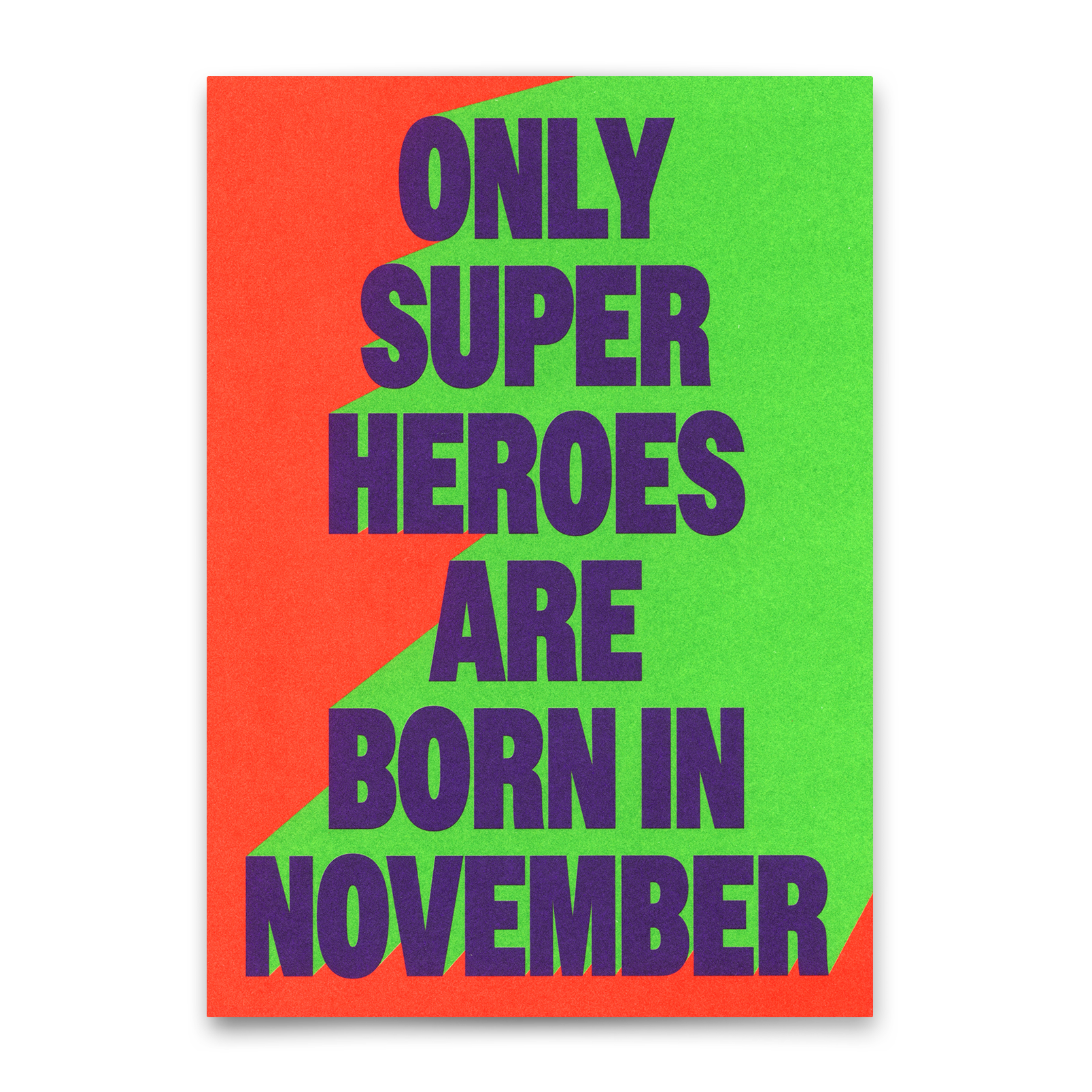 Postkarte "Superheroes November" | Coole Karte zum Geburtstag