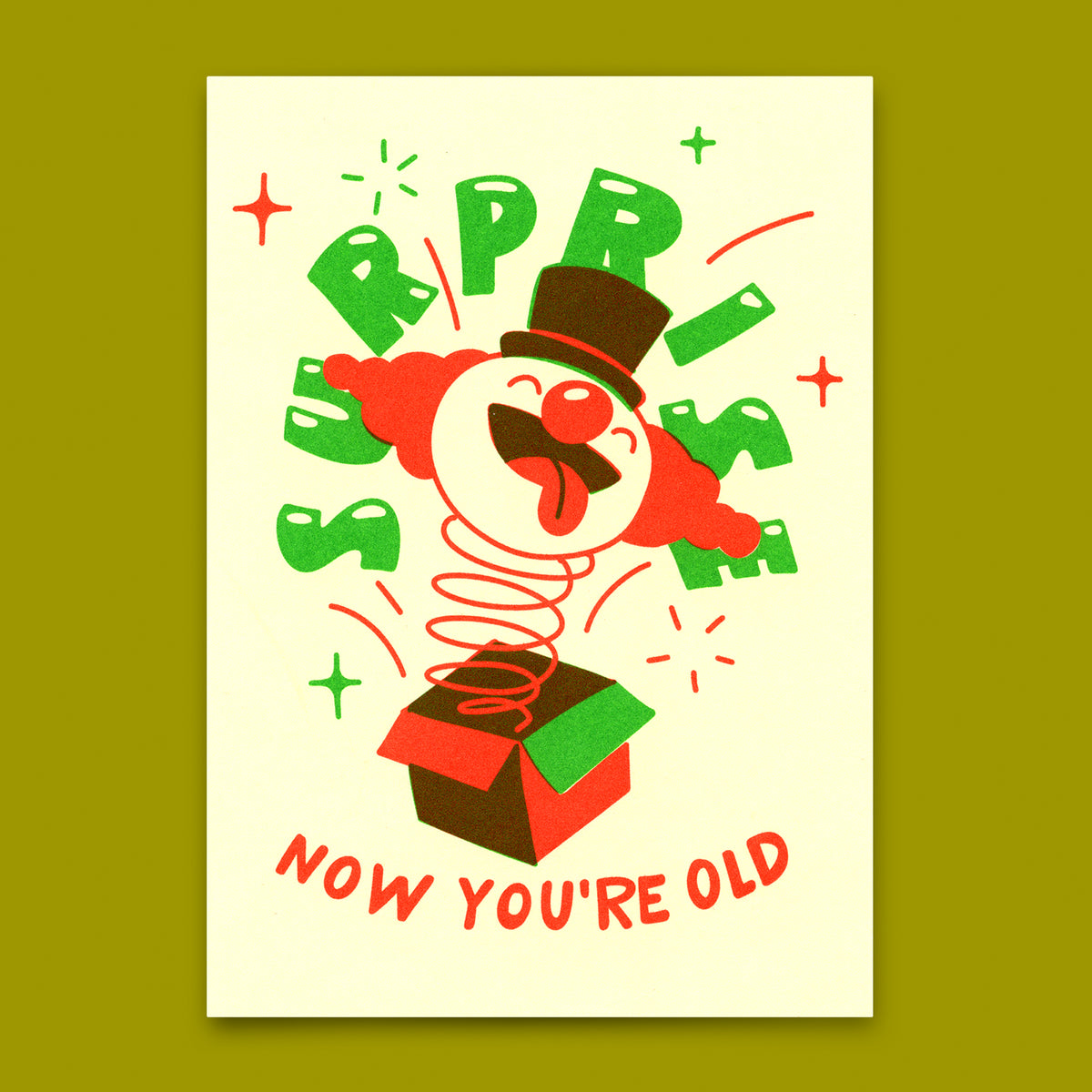 Postkarte "Surprise old" | Lustige Karte zum Geburtstag