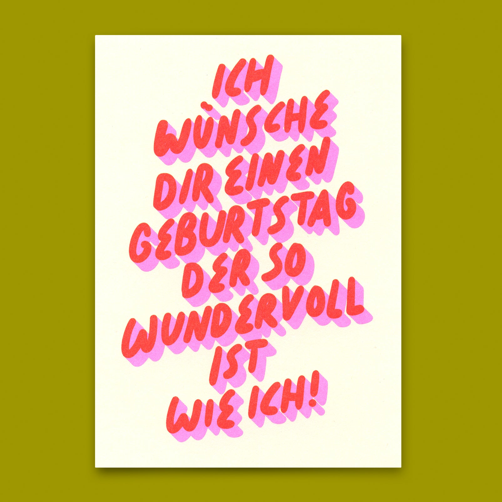 Postkarte "Geburtstag wundervoll wie ich" | Lustige Karte zum Geburtstag