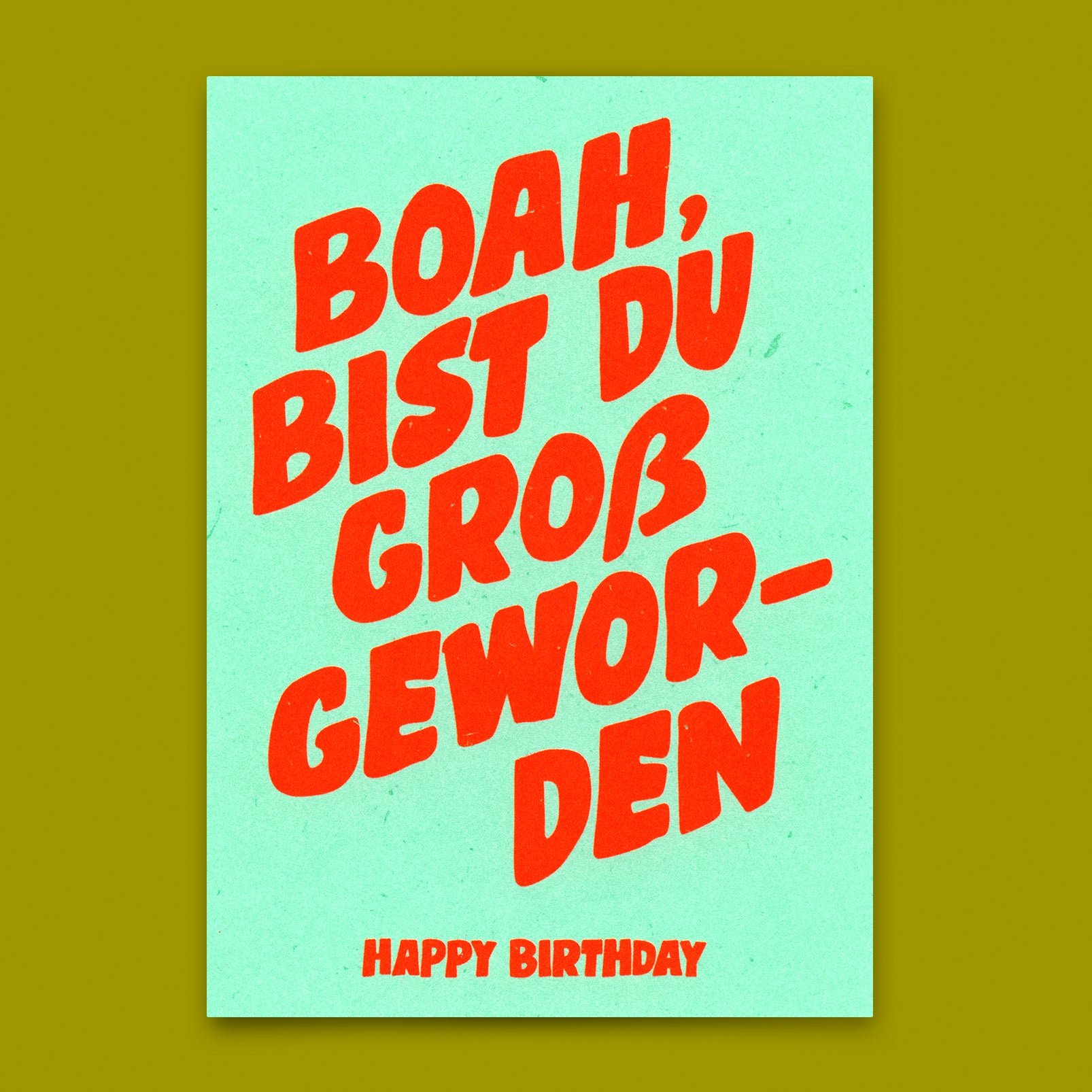 Postkarte "Boah, bist du groß geworden" | Lustige Karte zum Geburtstag