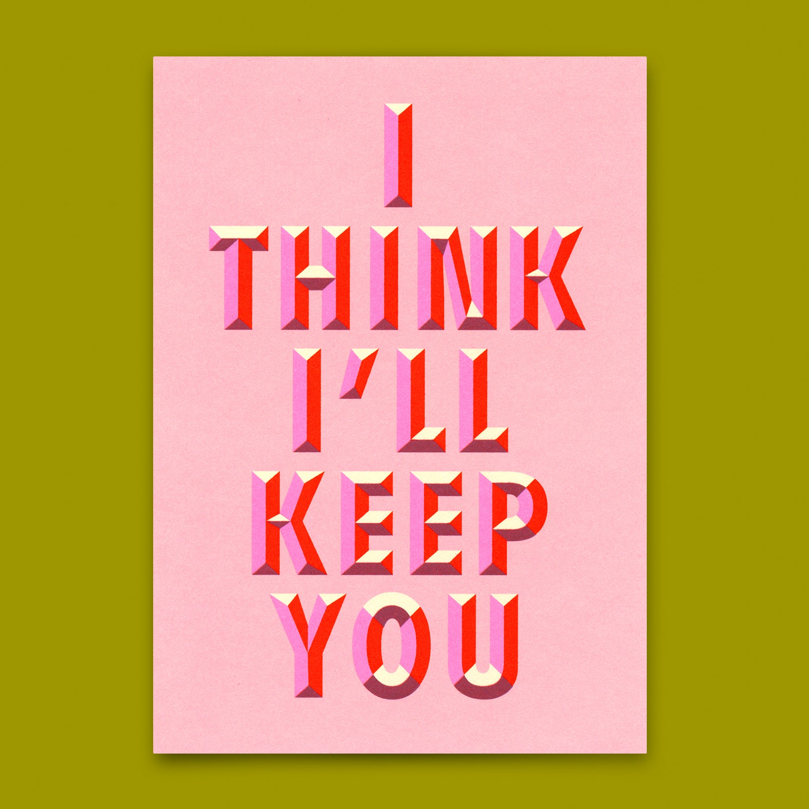 Postkarte "I'll keep you" | Schöne Karte für Verliebte