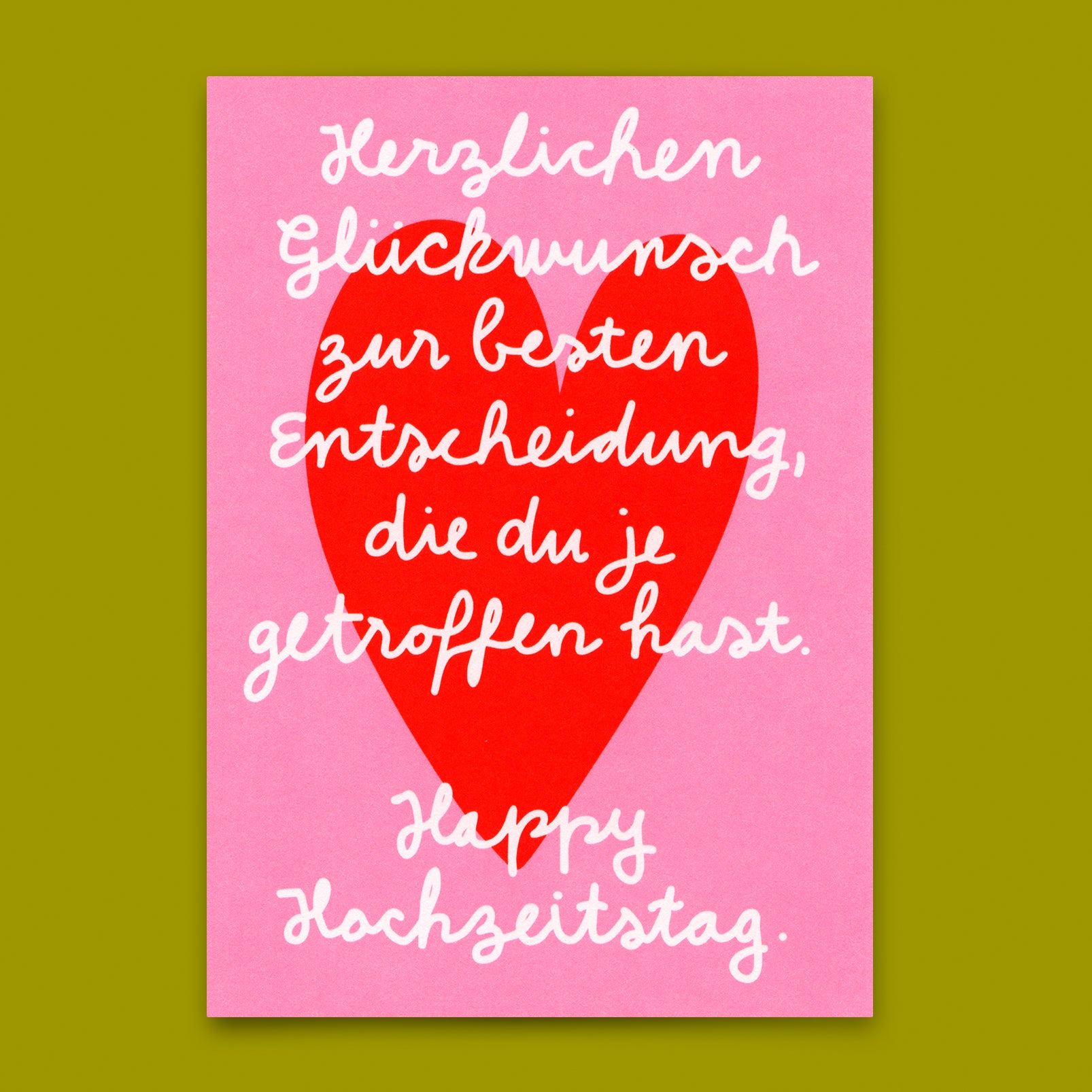 Postkarte "Happy Hochzeitstag" | Schöne Karte zum Hochzeitstag