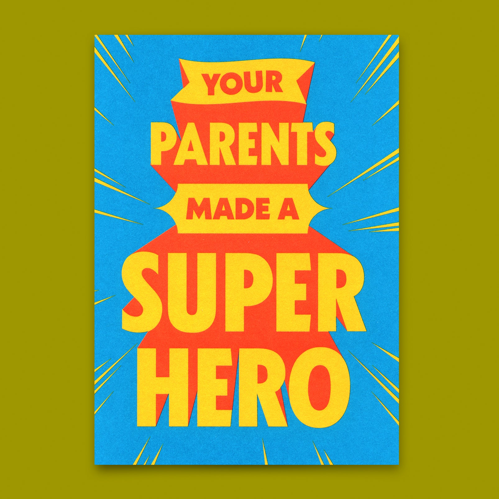 Postkarte "Made a Superhero" | Besondere Karte zum Geburtstag