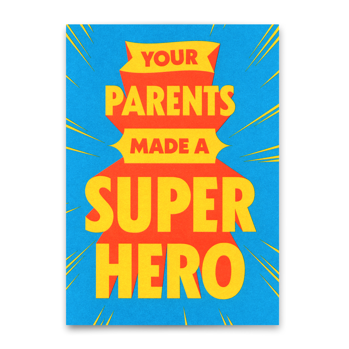 Postkarte "Made a Superhero" | Besondere Karte zum Geburtstag