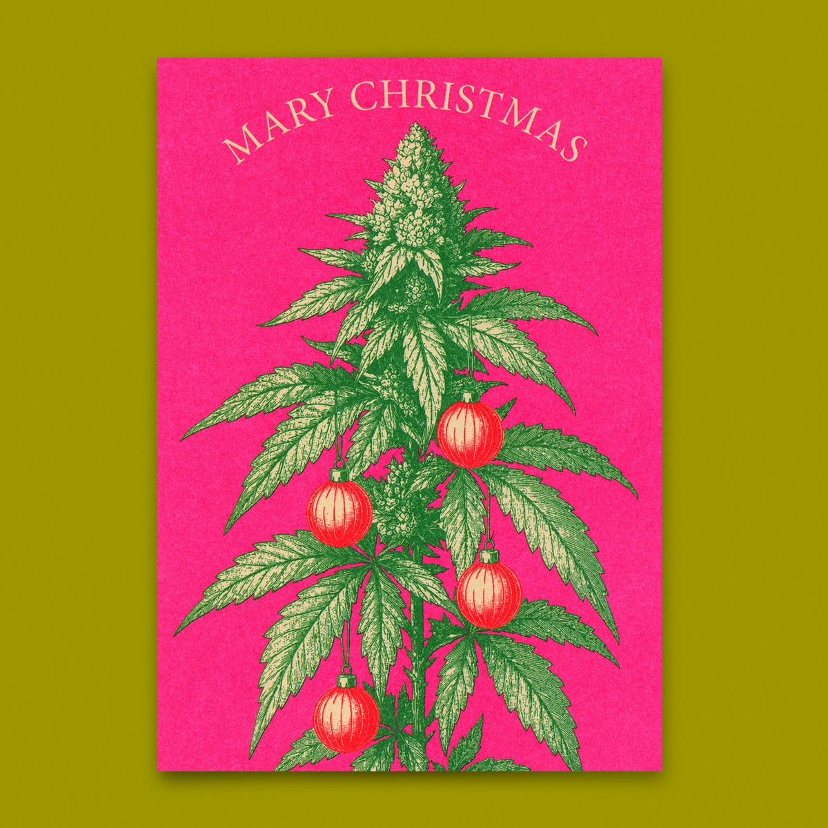 Postkarte "Mary Christmas" | Lustige Postkarte zu Weihnachten