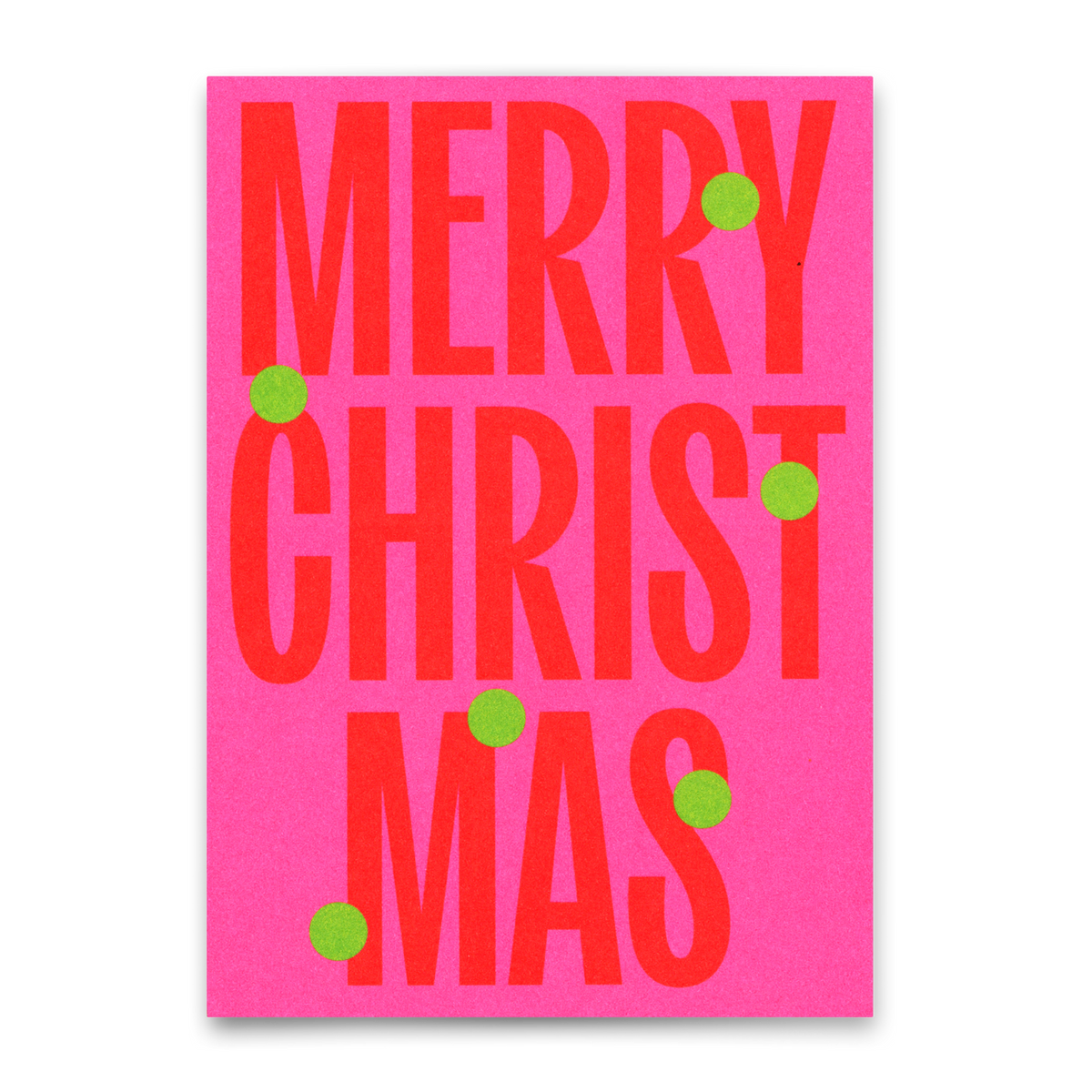 Postkarte "Merry Christmas Huge Type" | Coole Postkarte zu Weihnachten