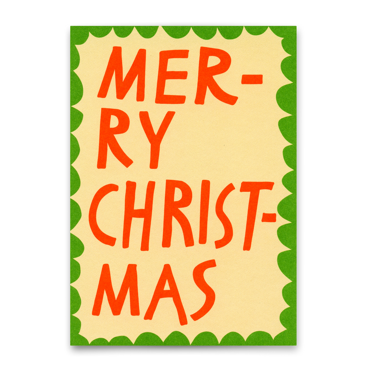 Postkarte "Merry Christmas Scherenschnitt" | Besondere Postkarte zu Weihnachten