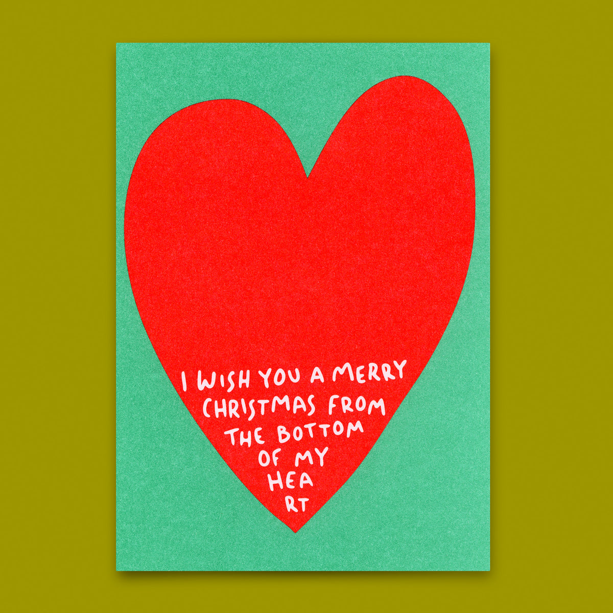 Postkarte "Bottom of my heart" | Schöne Postkarte zu Weihnachten