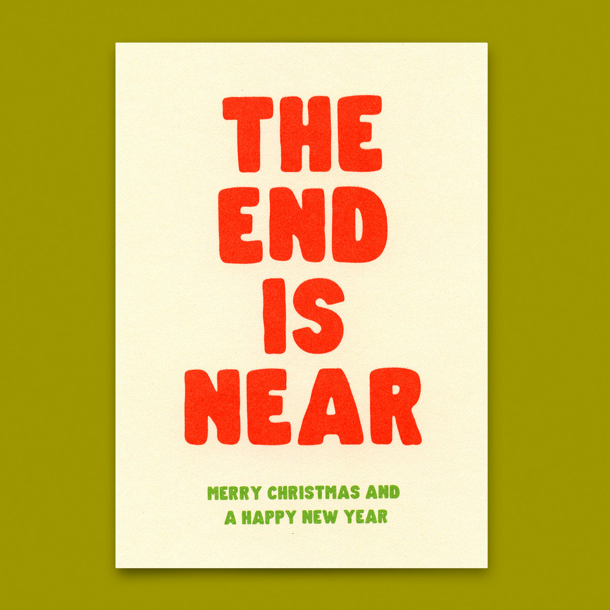 Postkarte "Christmas The end is near" | Ausgefallene Postkarte zu Weihnachten