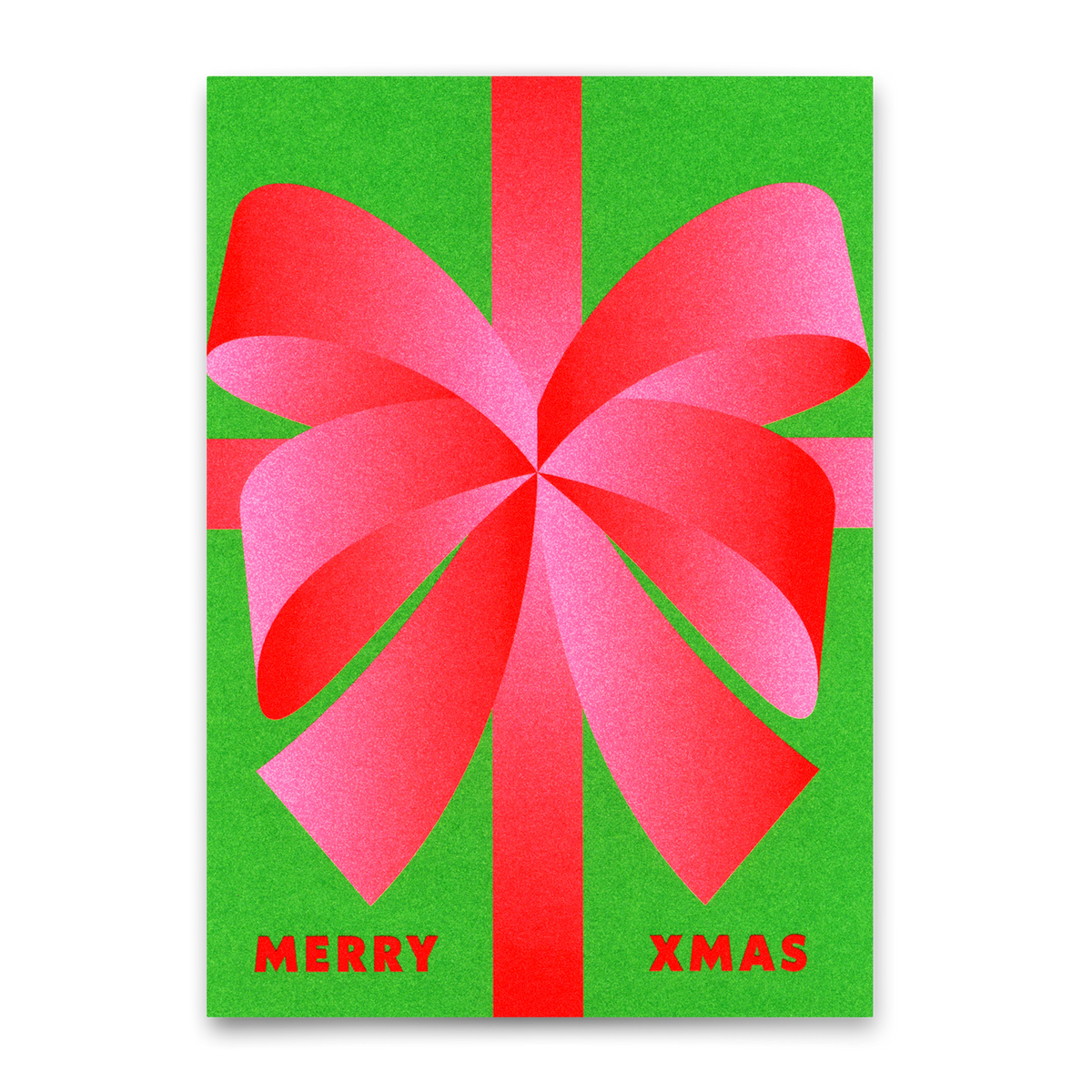 Postkarte "Schleife" | Schöne Postkarte zu Weihnachten