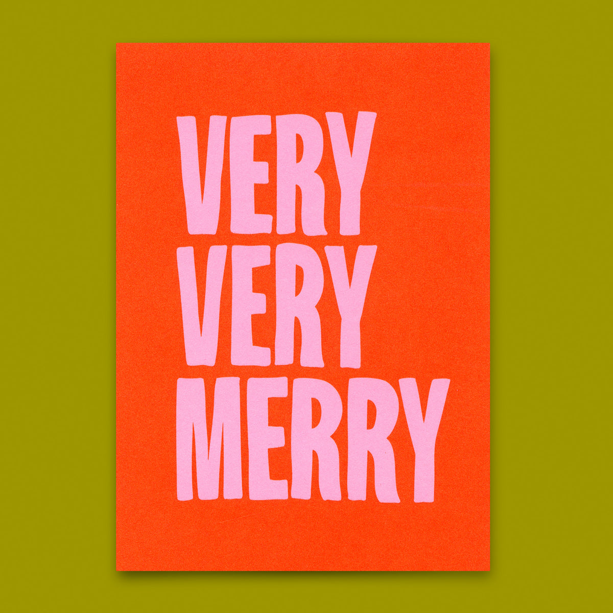 Postkarte "Very very merry" | Coole Postkarte zu Weihnachten