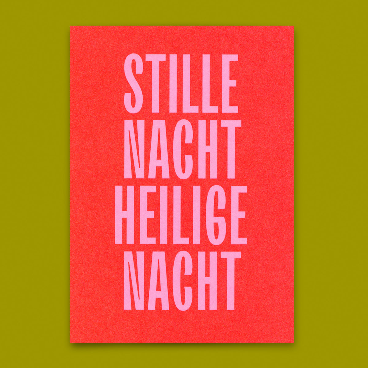 Postkarte "Stille Nacht heilige Nacht Typo" | Besondere Postkarte zu Weihnachten